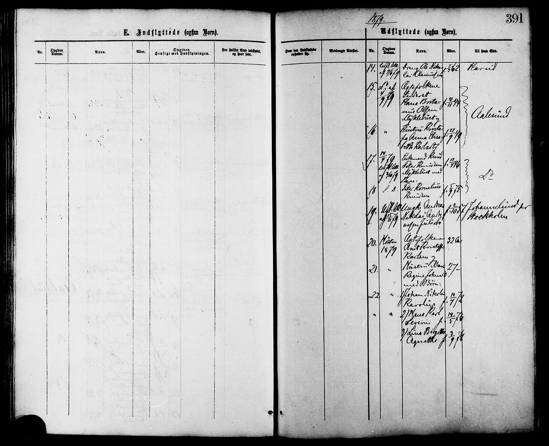 Ministerialprotokoller, klokkerbøker og fødselsregistre - Møre og Romsdal, AV/SAT-A-1454/528/L0399: Parish register (official) no. 528A10, 1864-1879, p. 391