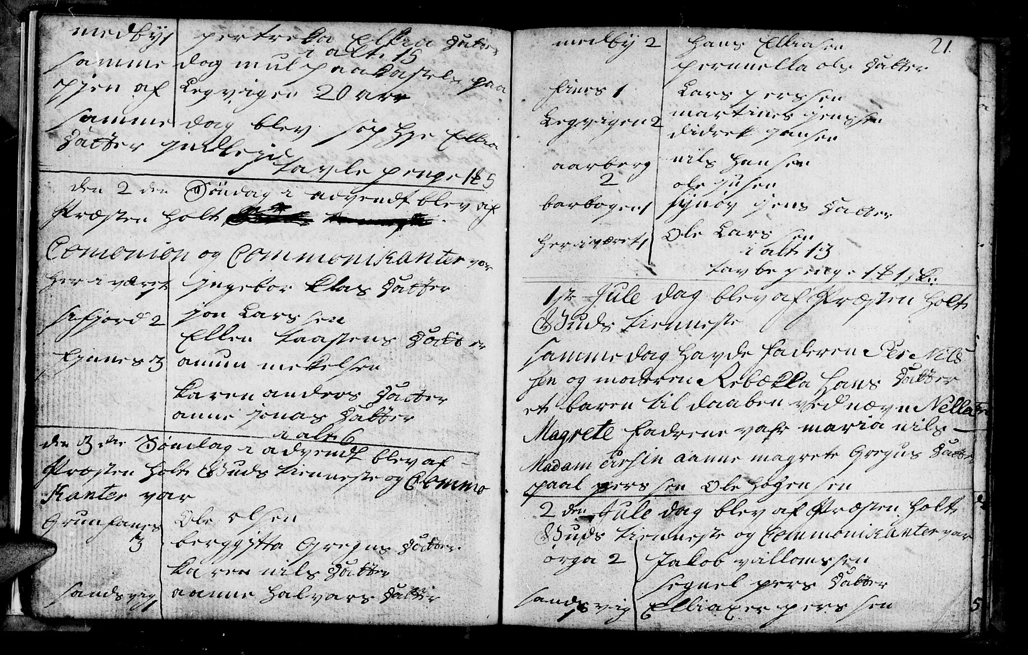 Berg sokneprestkontor, AV/SATØ-S-1318/G/Ga/Gab/L0010klokker: Parish register (copy) no. 10, 1783-1811, p. 21