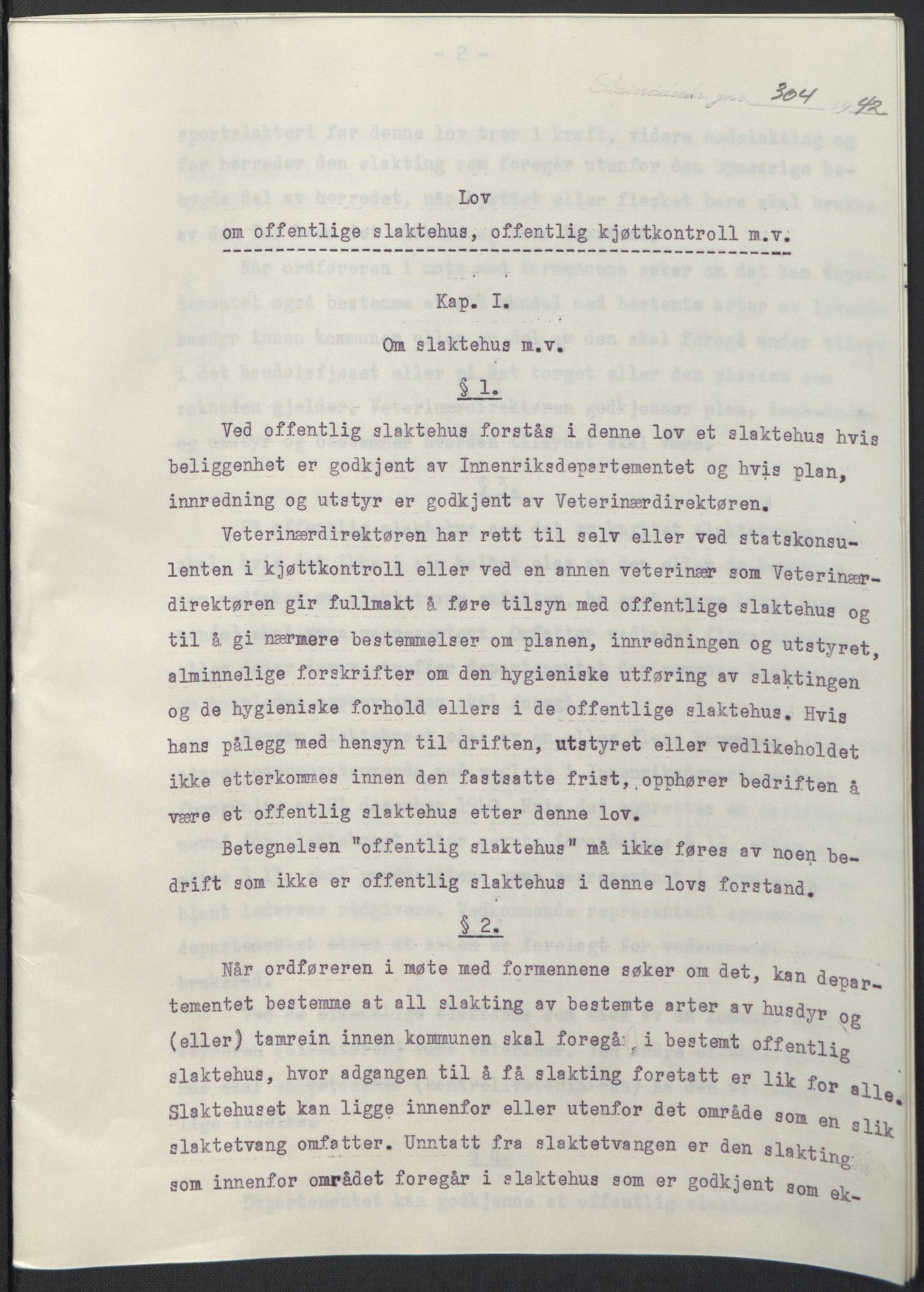 NS-administrasjonen 1940-1945 (Statsrådsekretariatet, de kommisariske statsråder mm), RA/S-4279/D/Db/L0097: Lover I, 1942, p. 188