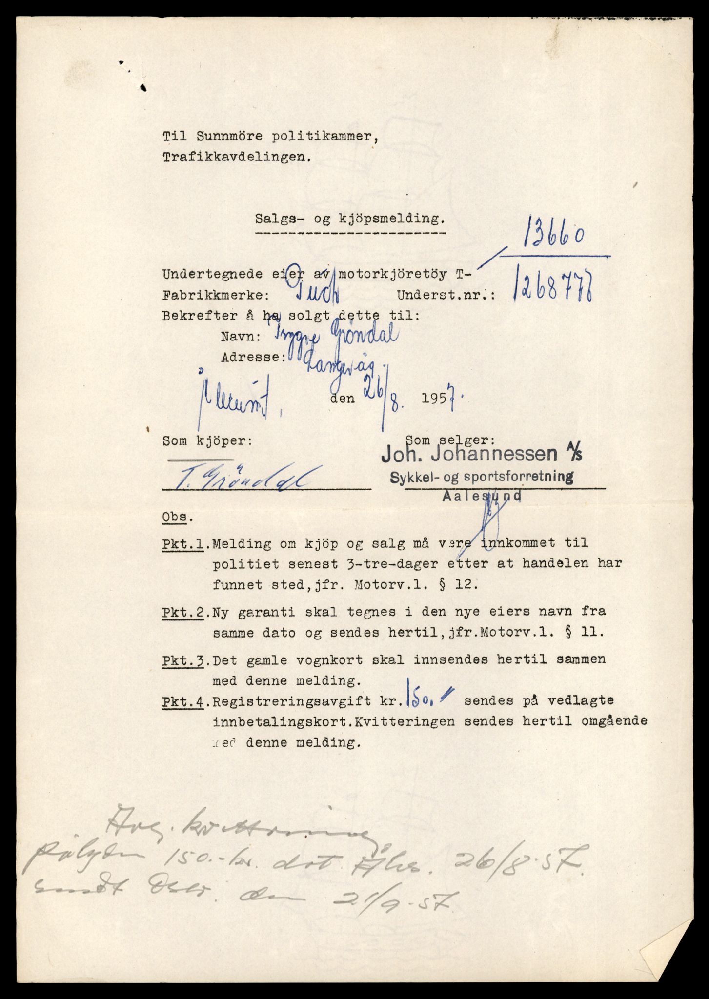 Møre og Romsdal vegkontor - Ålesund trafikkstasjon, AV/SAT-A-4099/F/Fe/L0040: Registreringskort for kjøretøy T 13531 - T 13709, 1927-1998, p. 2297