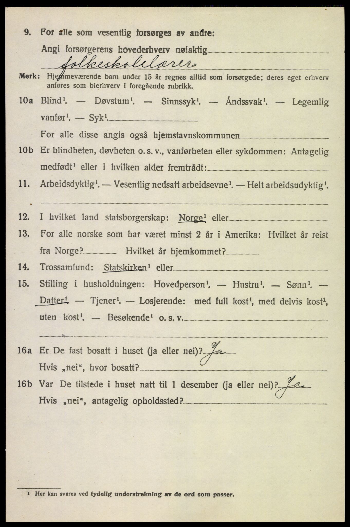 SAH, 1920 census for Nord-Fron, 1920, p. 4913