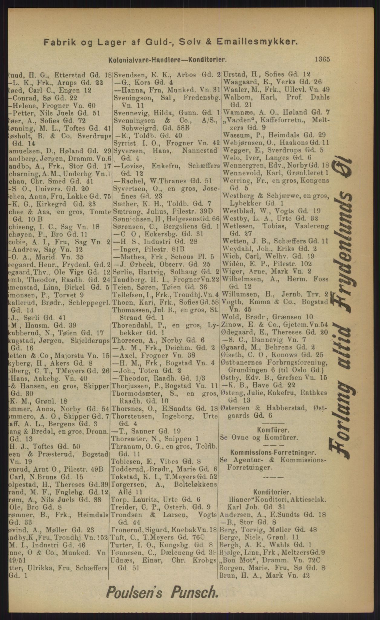 Kristiania/Oslo adressebok, PUBL/-, 1903, p. 1365