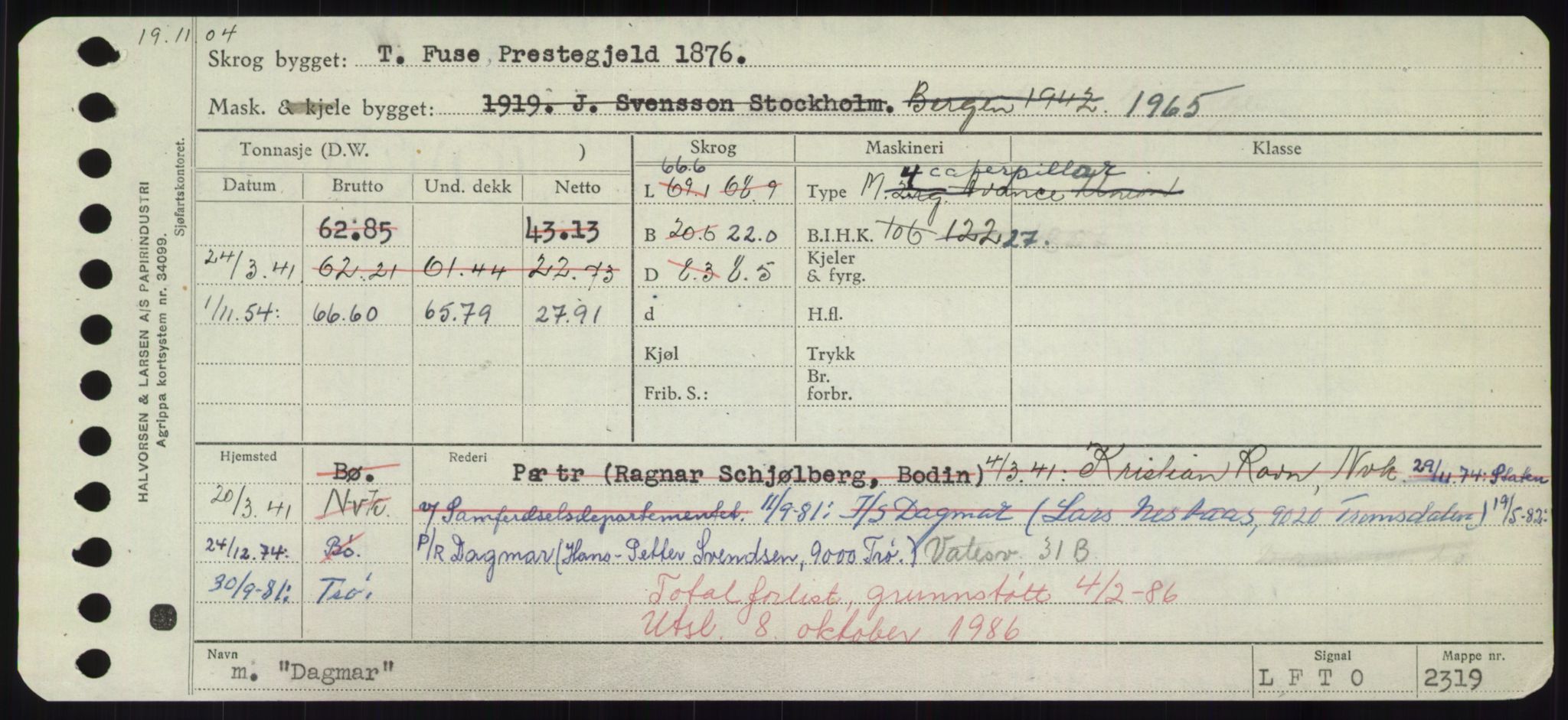 Sjøfartsdirektoratet med forløpere, Skipsmålingen, RA/S-1627/H/Hd/L0008: Fartøy, C-D, p. 339