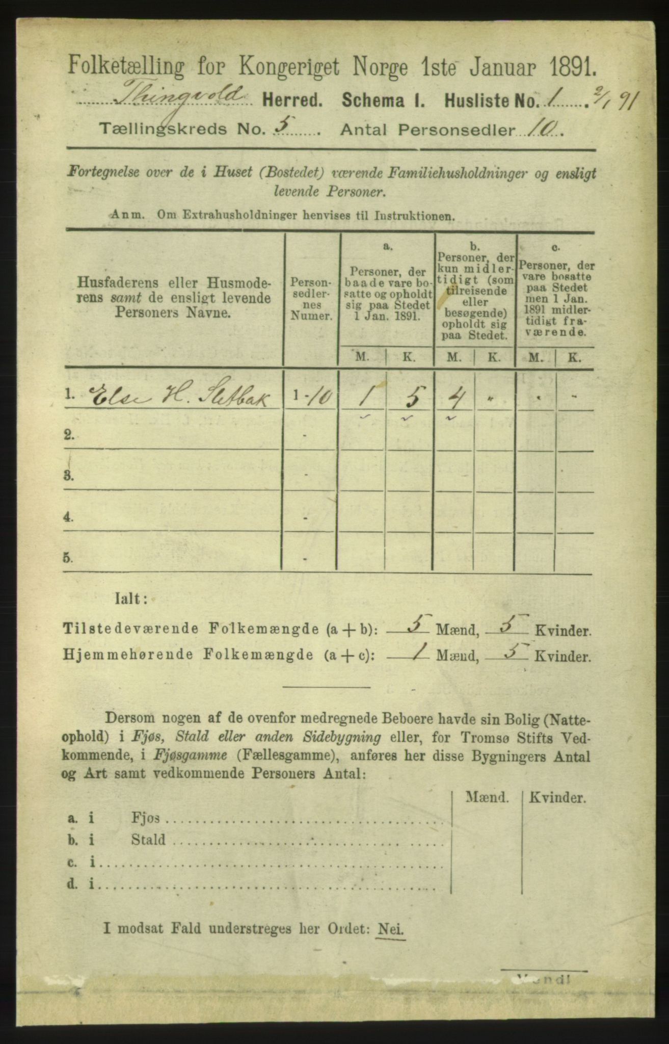 RA, 1891 census for 1560 Tingvoll, 1891, p. 2004