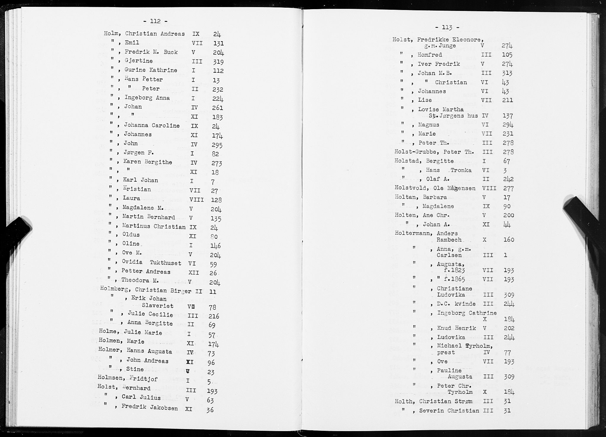 SAT, 1875 census for 1601 Trondheim, 1875, p. 112-113