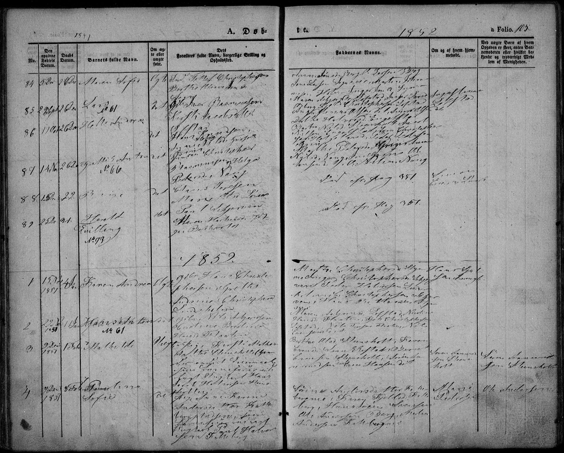 Lardal kirkebøker, AV/SAKO-A-350/F/Fa/L0006: Parish register (official) no. I 6, 1835-1860, p. 105
