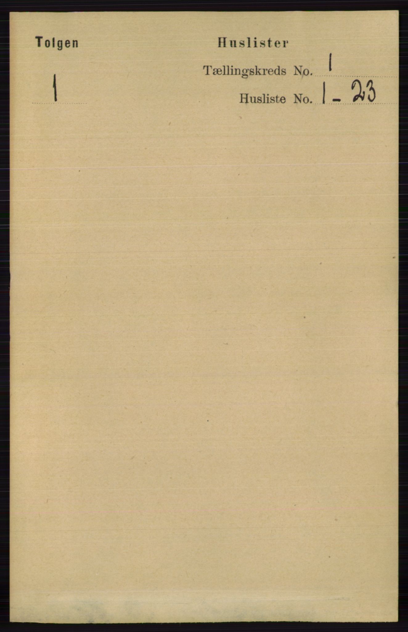RA, 1891 census for 0436 Tolga, 1891, p. 45
