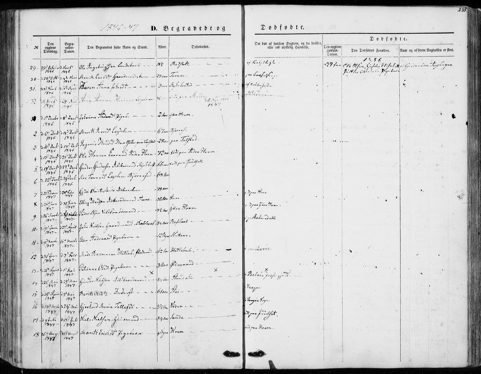 Ministerialprotokoller, klokkerbøker og fødselsregistre - Møre og Romsdal, SAT/A-1454/565/L0748: Parish register (official) no. 565A02, 1845-1872, p. 235