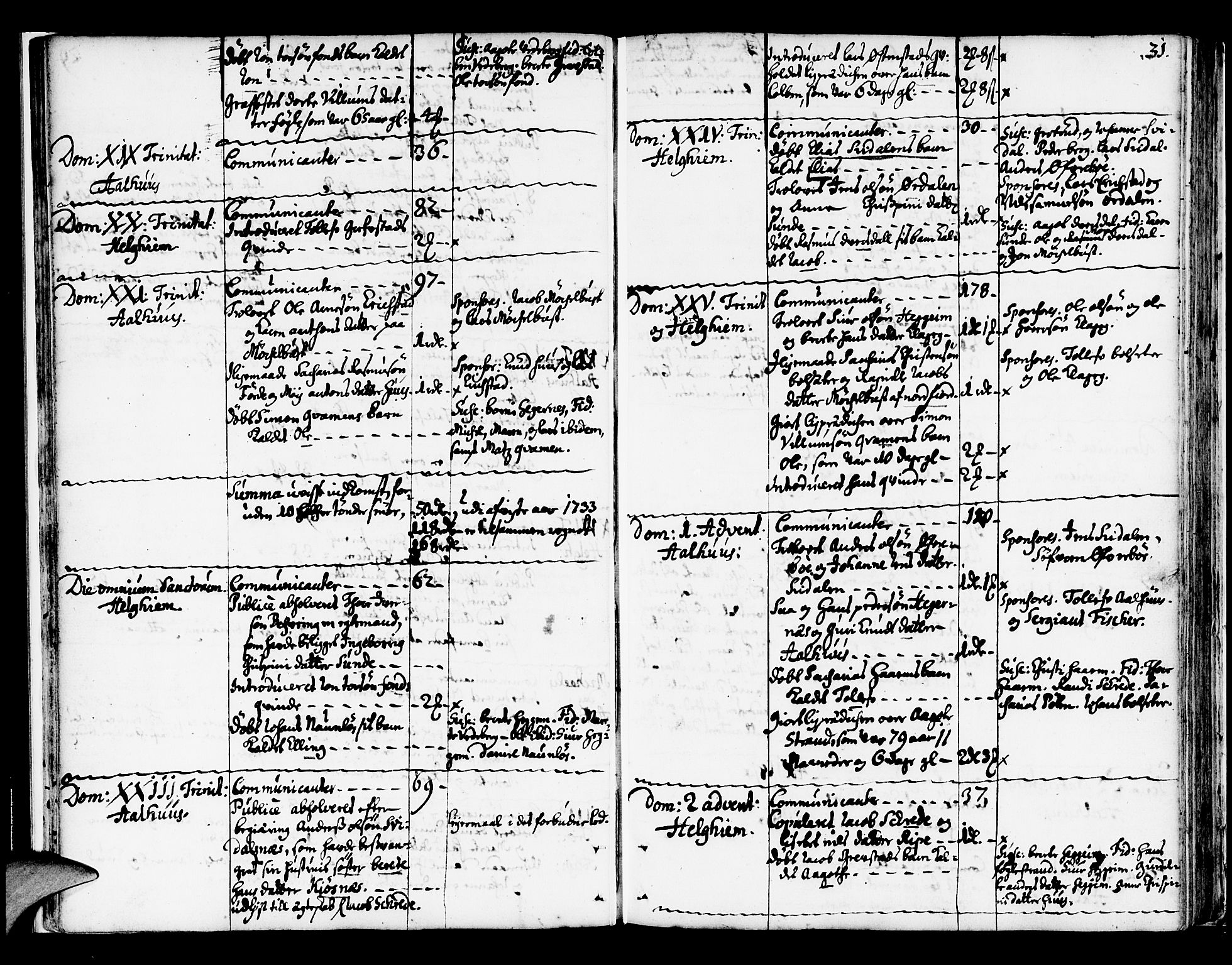 Jølster sokneprestembete, AV/SAB-A-80701/H/Haa/Haaa/L0002: Parish register (official) no. A 2, 1731-1749, p. 30-31