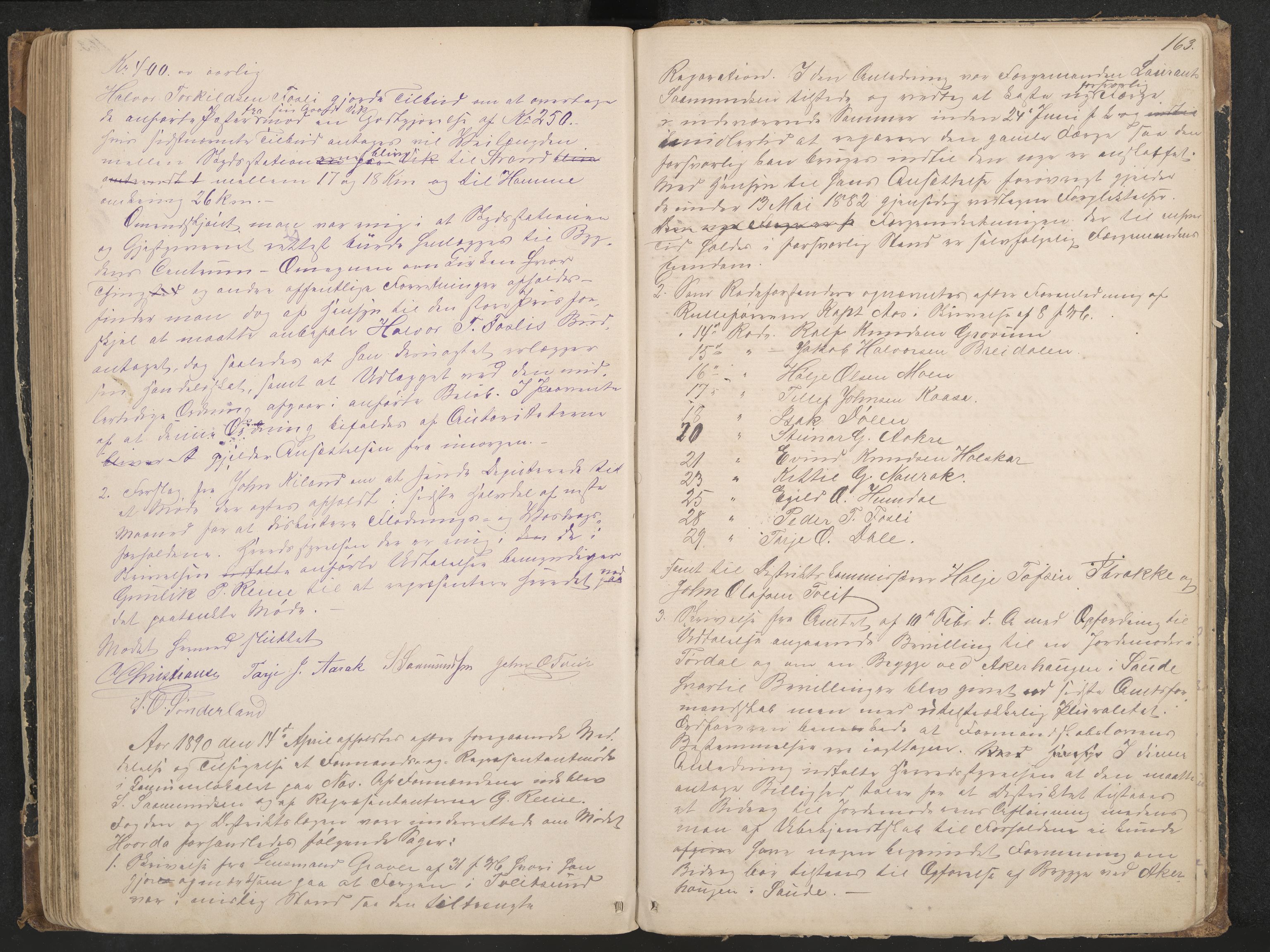 Nissedal formannskap og sentraladministrasjon, IKAK/0830021-1/A/L0002: Møtebok, 1870-1892, p. 163