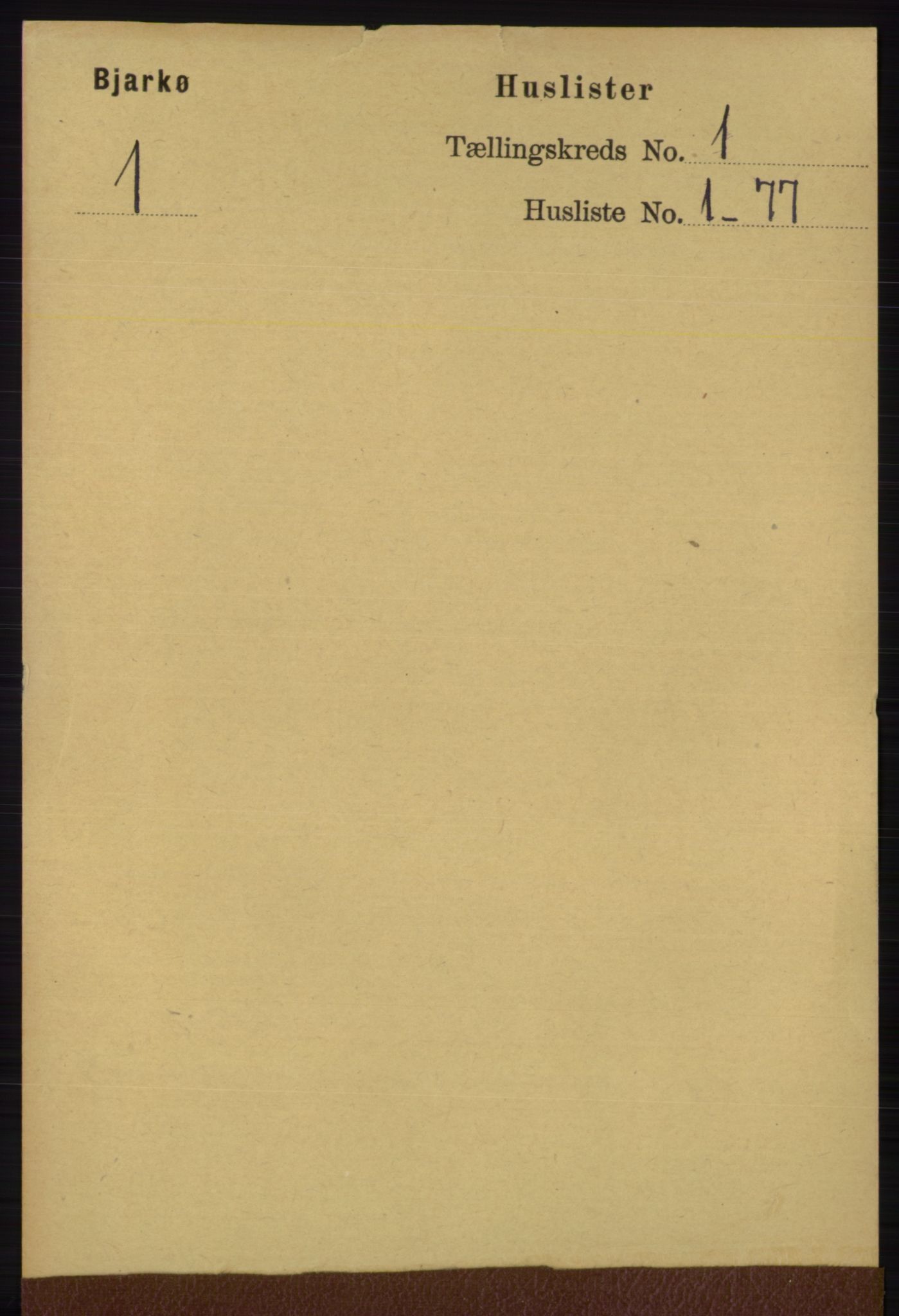 RA, 1891 census for 1915 Bjarkøy, 1891, p. 14