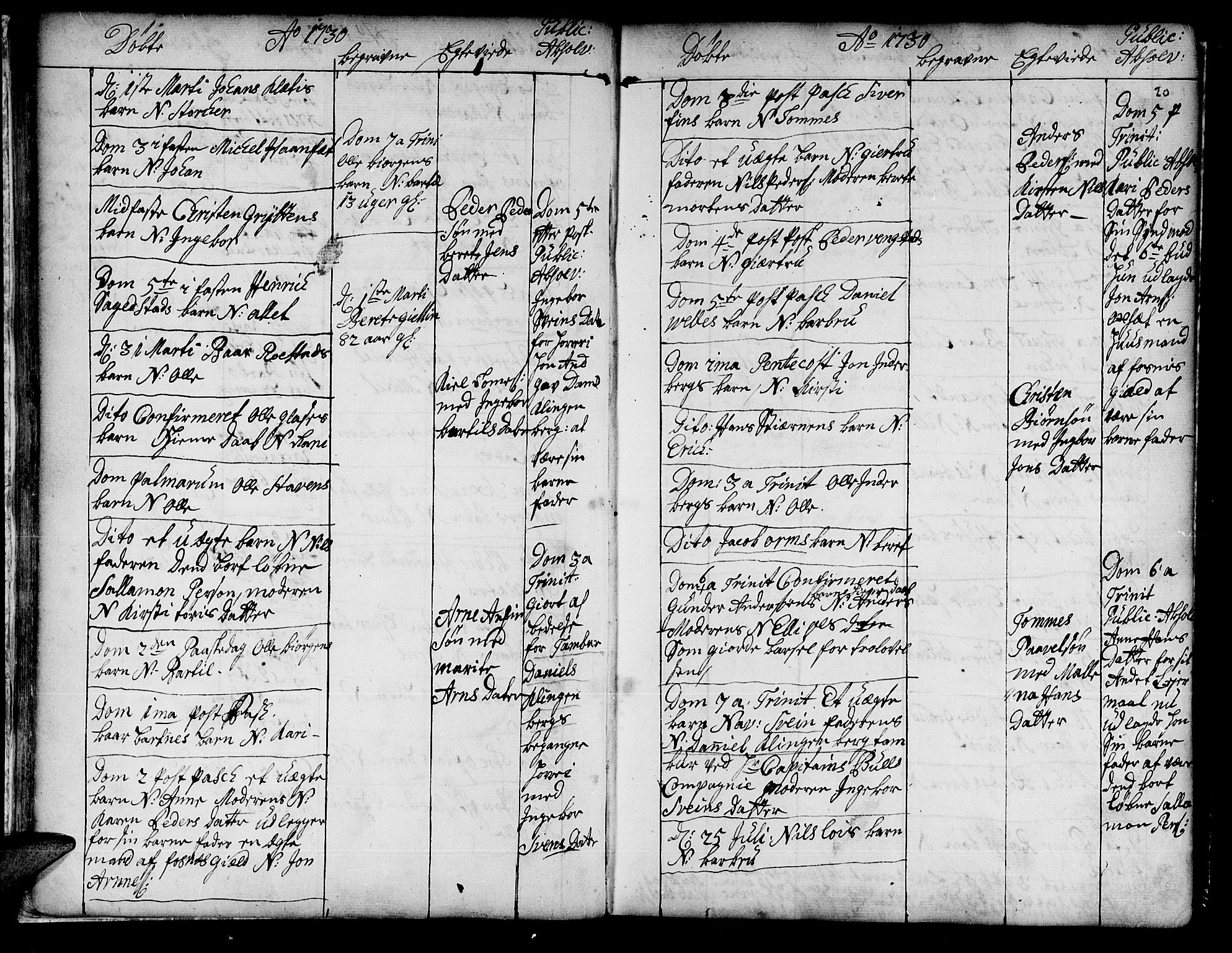 Ministerialprotokoller, klokkerbøker og fødselsregistre - Nord-Trøndelag, SAT/A-1458/741/L0385: Parish register (official) no. 741A01, 1722-1815, p. 20