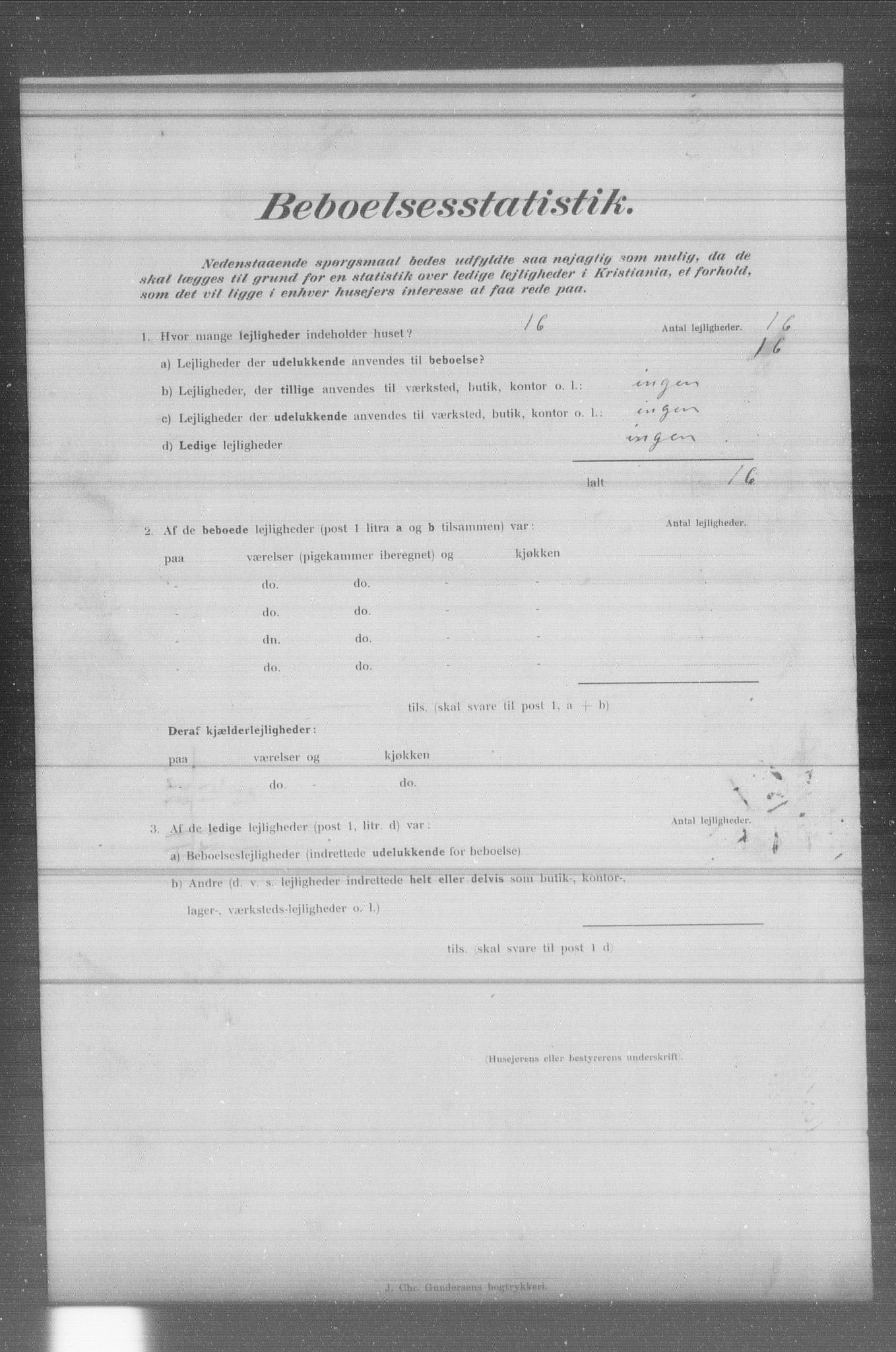 OBA, Municipal Census 1902 for Kristiania, 1902, p. 4616