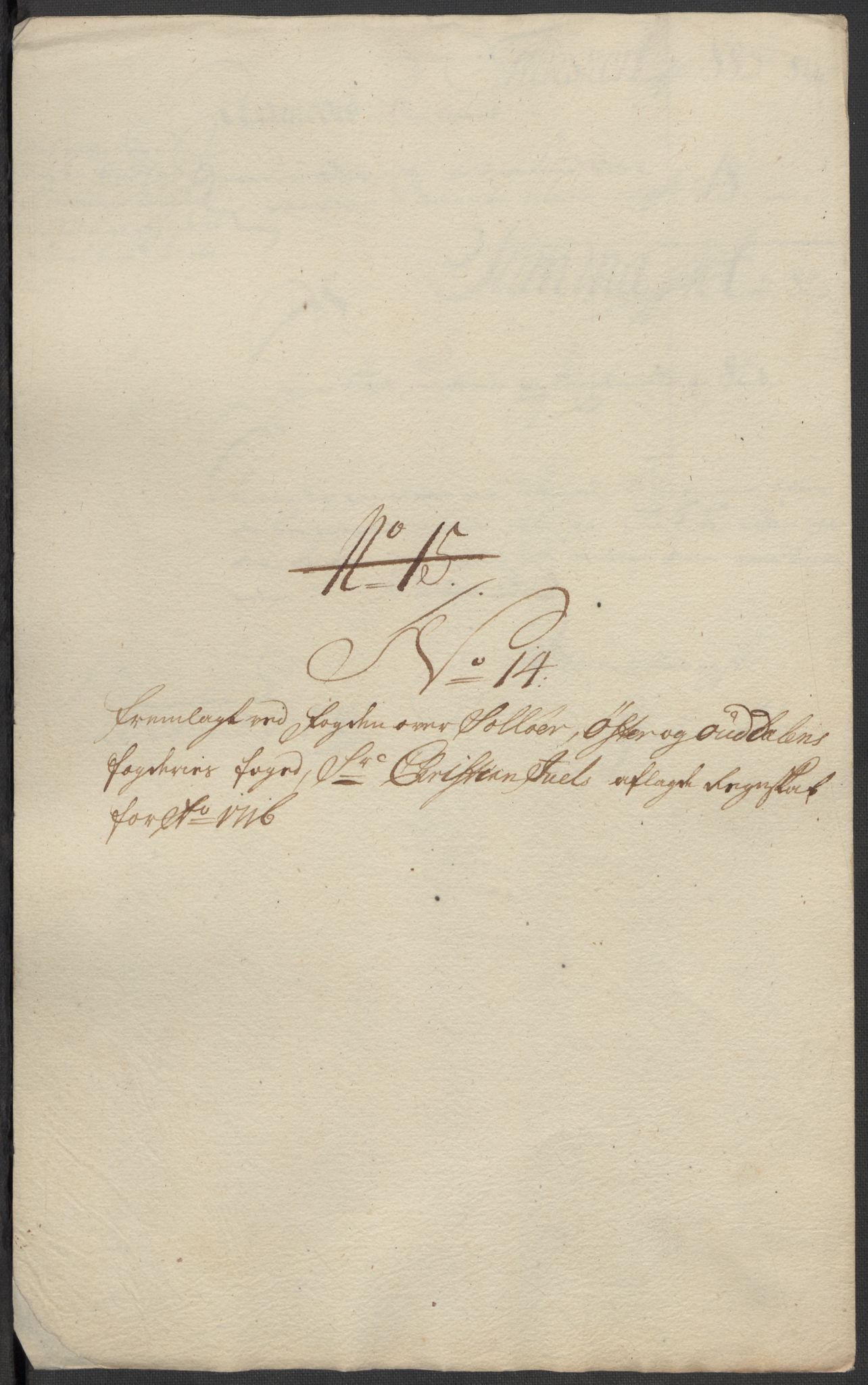 Rentekammeret inntil 1814, Reviderte regnskaper, Fogderegnskap, RA/EA-4092/R13/L0855: Fogderegnskap Solør, Odal og Østerdal, 1716, p. 260