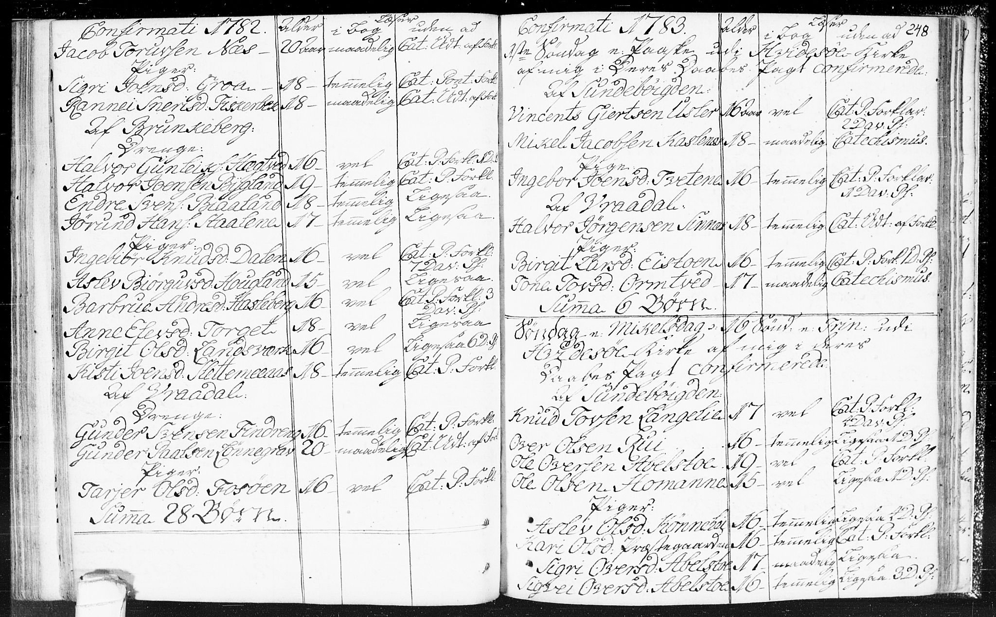 Kviteseid kirkebøker, SAKO/A-276/F/Fa/L0002: Parish register (official) no. I 2, 1773-1786, p. 248