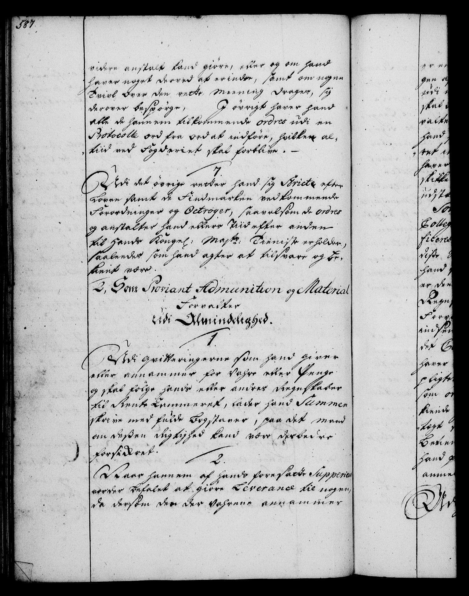 Rentekammeret, Kammerkanselliet, RA/EA-3111/G/Gg/Ggi/L0002: Norsk instruksjonsprotokoll med register (merket RK 53.35), 1729-1751, p. 587