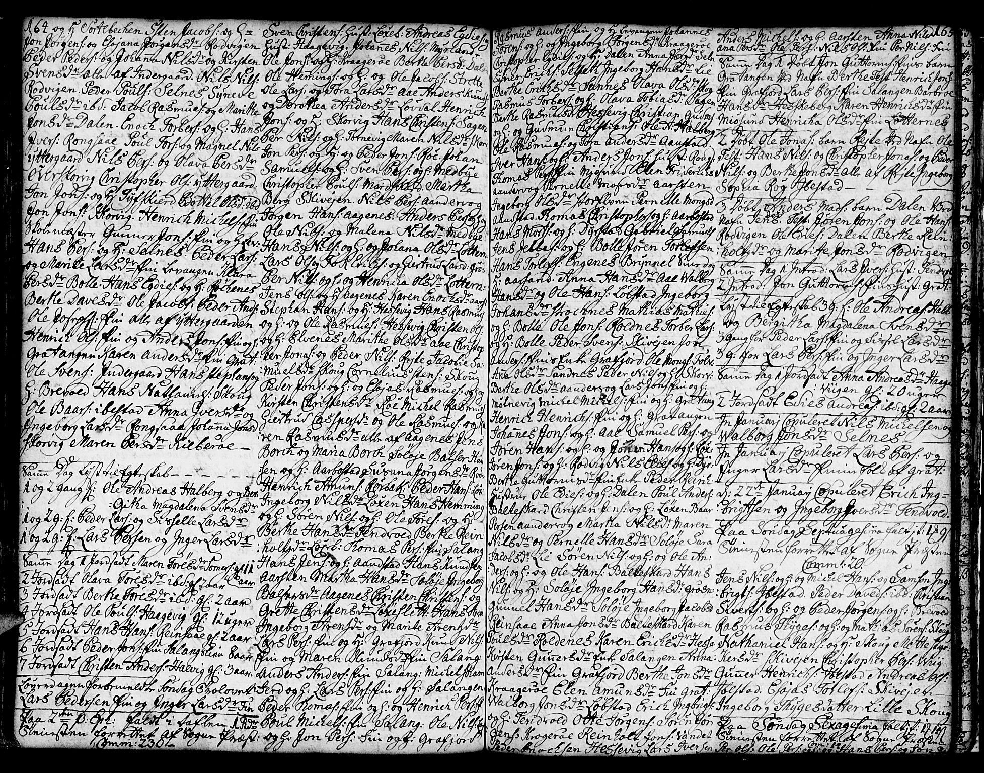 Ibestad sokneprestembete, SATØ/S-0077/H/Ha/Hab/L0001klokker: Parish register (copy) no. 1, 1776-1808, p. 164-165