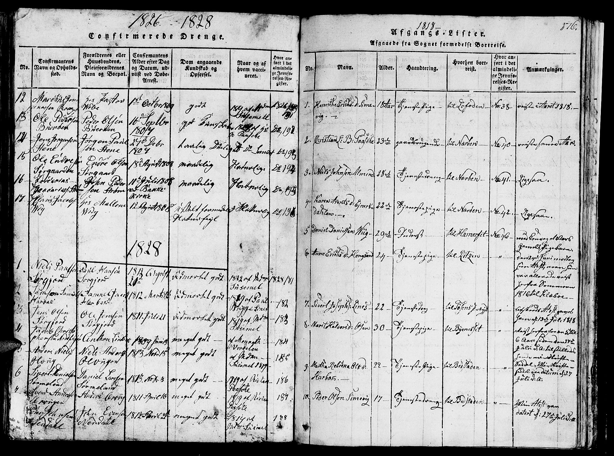 Ministerialprotokoller, klokkerbøker og fødselsregistre - Sør-Trøndelag, SAT/A-1456/657/L0714: Parish register (copy) no. 657C01, 1818-1868, p. 276