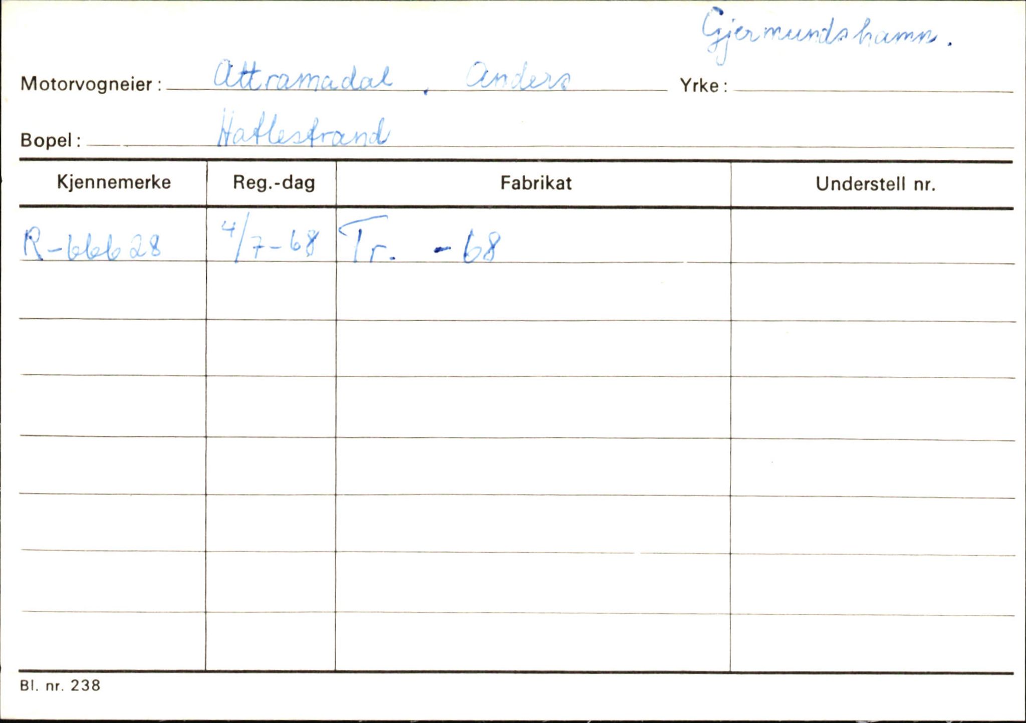 Statens vegvesen, Hordaland vegkontor, AV/SAB-A-5201/2/Ha/L0002: R-eierkort A, 1920-1971, p. 1260