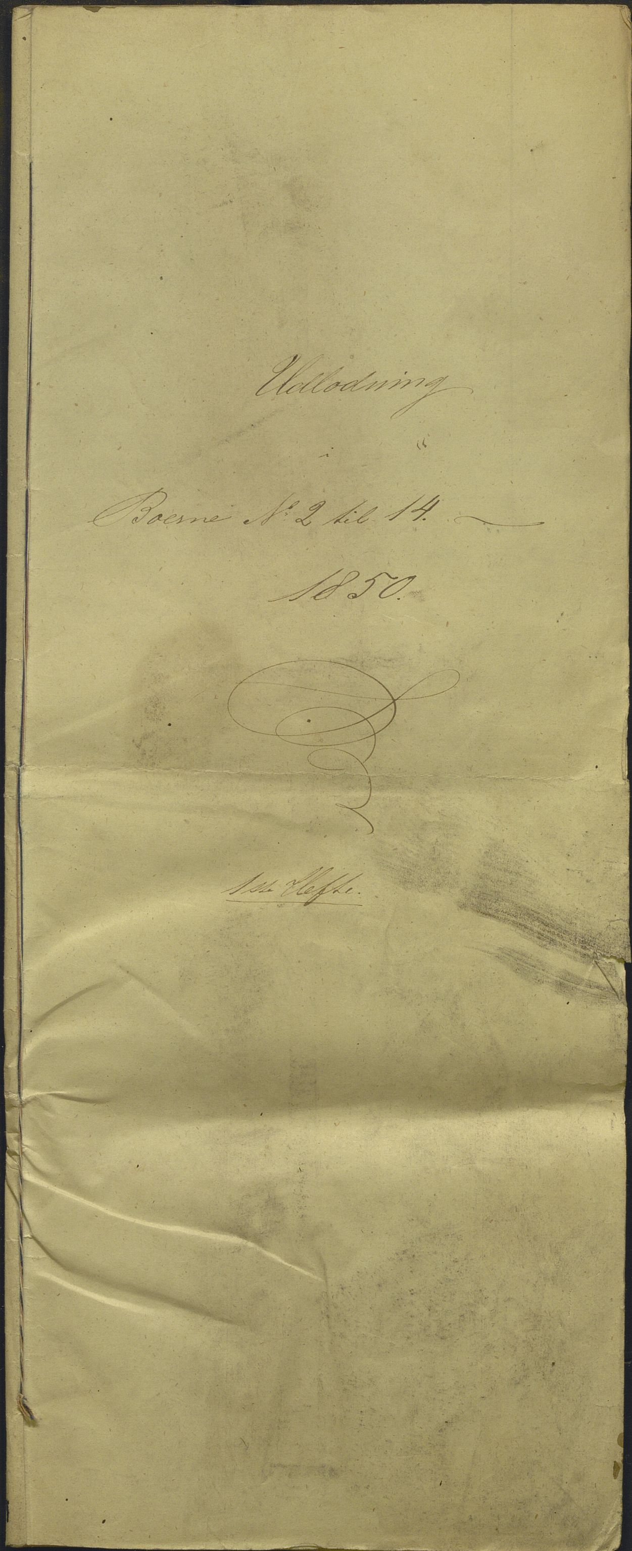 Nordhordland sorenskrivar, AV/SAB-A-2901/1/H/Hd/Hdb/L0001: Konsept til utlodningar, 1850-1852, p. 2