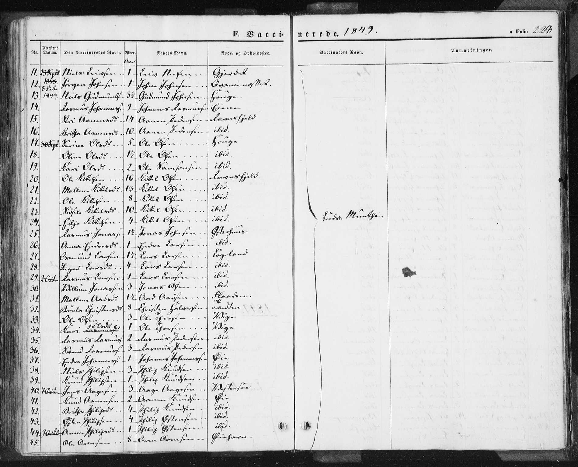 Hjelmeland sokneprestkontor, AV/SAST-A-101843/01/IV/L0009: Parish register (official) no. A 9, 1846-1860, p. 224