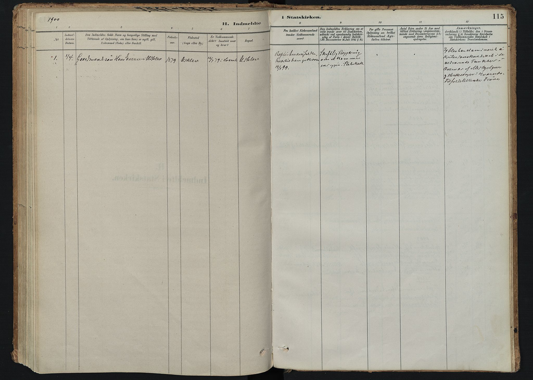 Hedrum kirkebøker, SAKO/A-344/F/Fc/L0001: Parish register (official) no. III 1, 1881-1906, p. 115