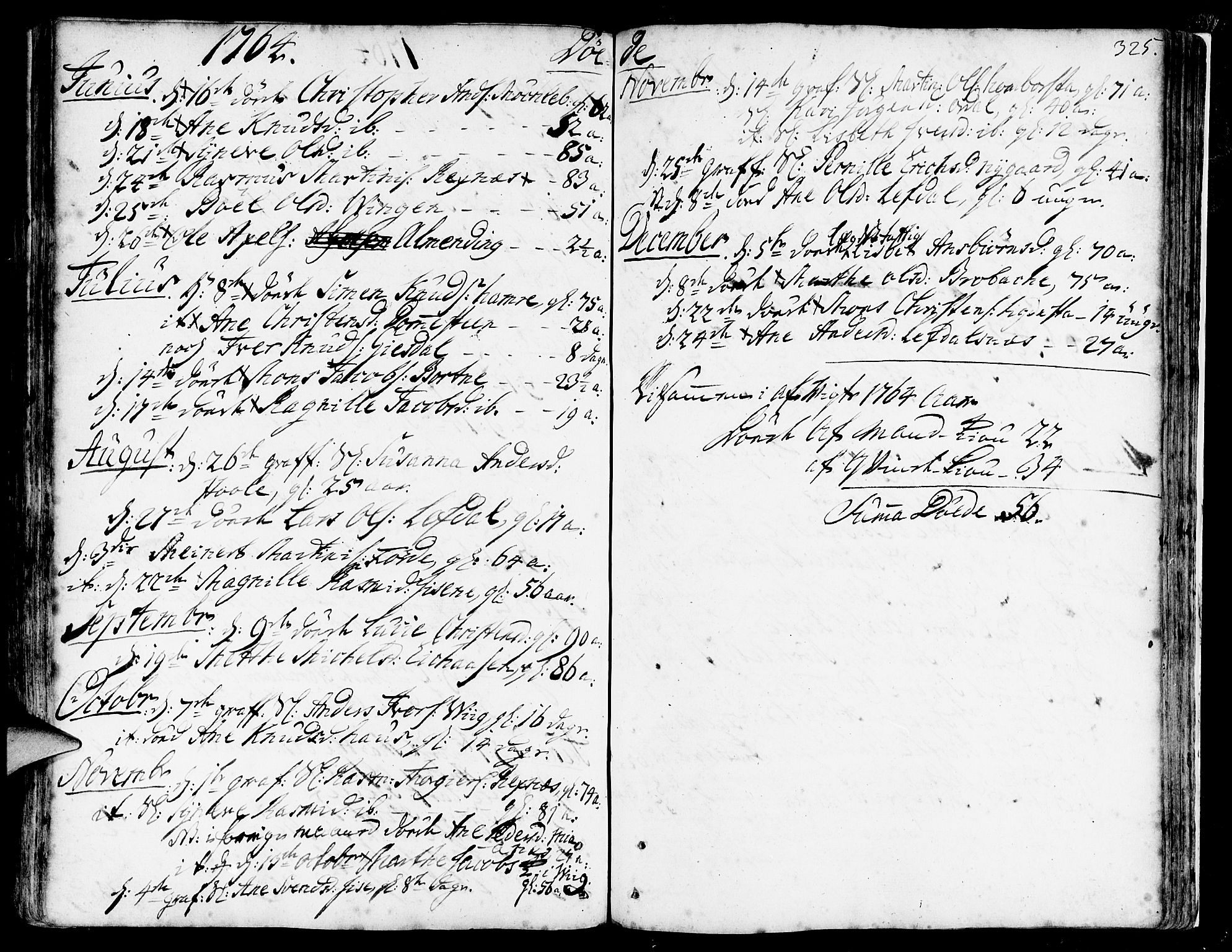 Davik sokneprestembete, SAB/A-79701/H/Haa/Haaa/L0002: Parish register (official) no. A 2, 1742-1816, p. 325
