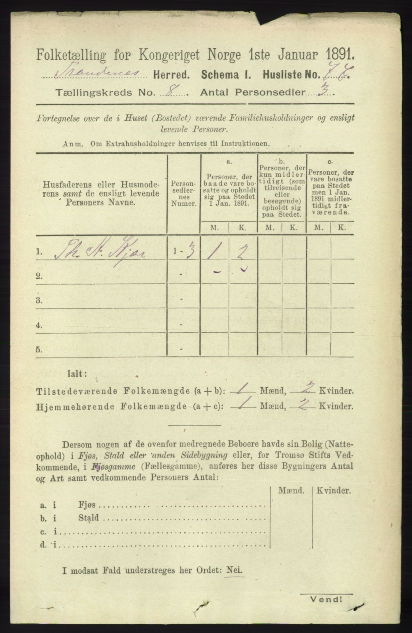 RA, 1891 census for 1914 Trondenes, 1891, p. 5763