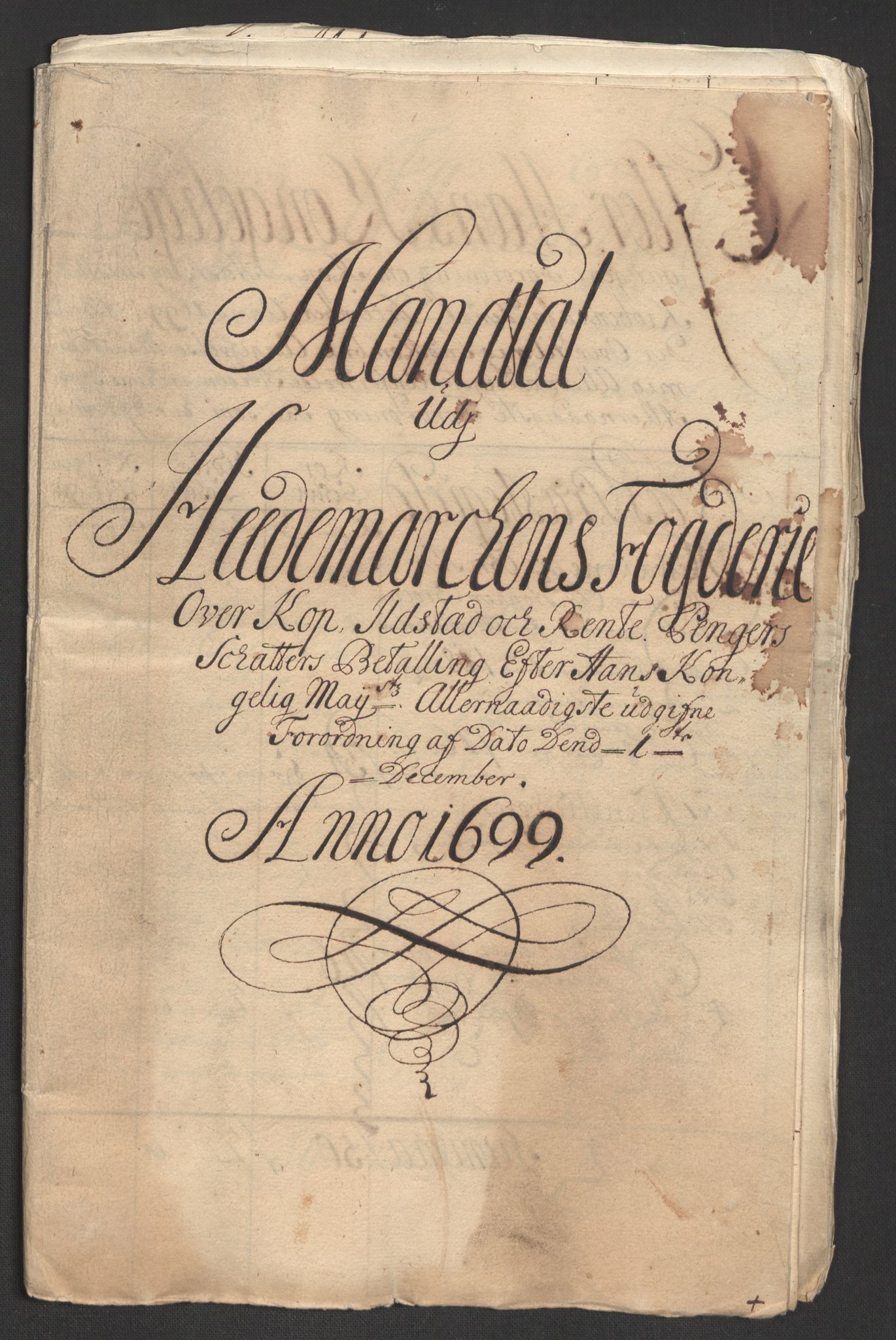 Rentekammeret inntil 1814, Reviderte regnskaper, Fogderegnskap, AV/RA-EA-4092/R16/L1039: Fogderegnskap Hedmark, 1700, p. 237