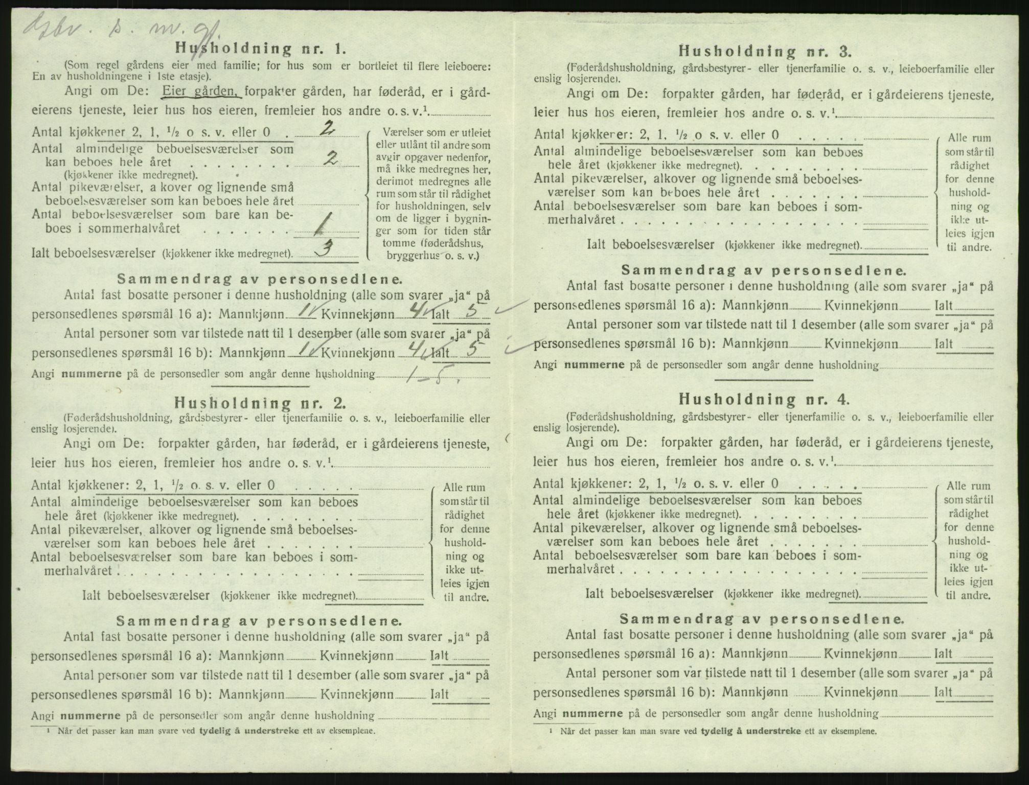 SAKO, 1920 census for Tjølling, 1920, p. 1182