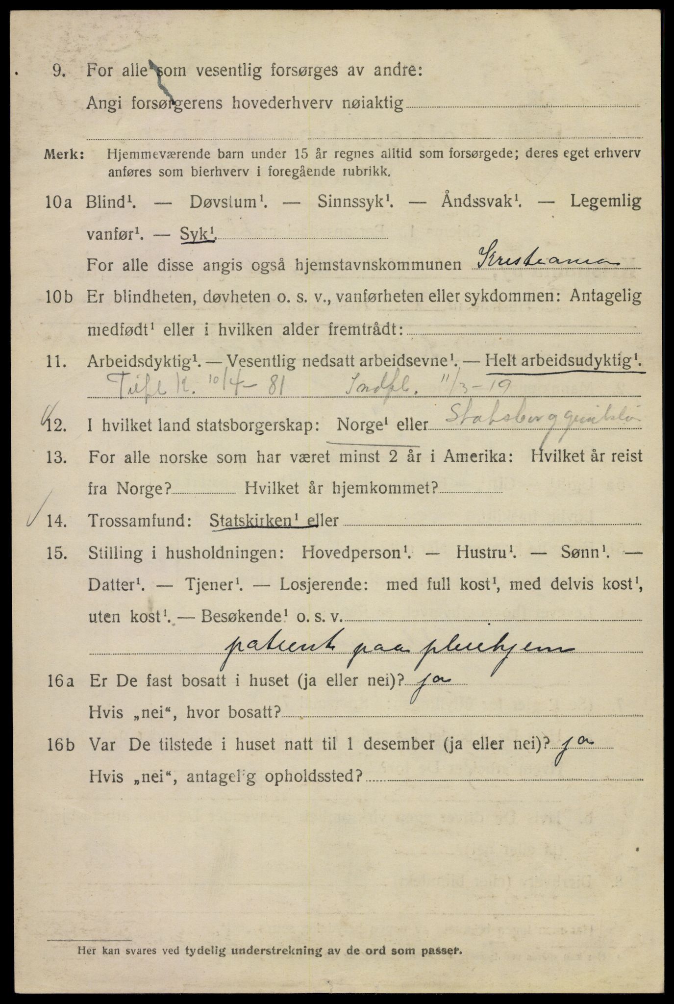 SAO, 1920 census for Kristiania, 1920, p. 417612