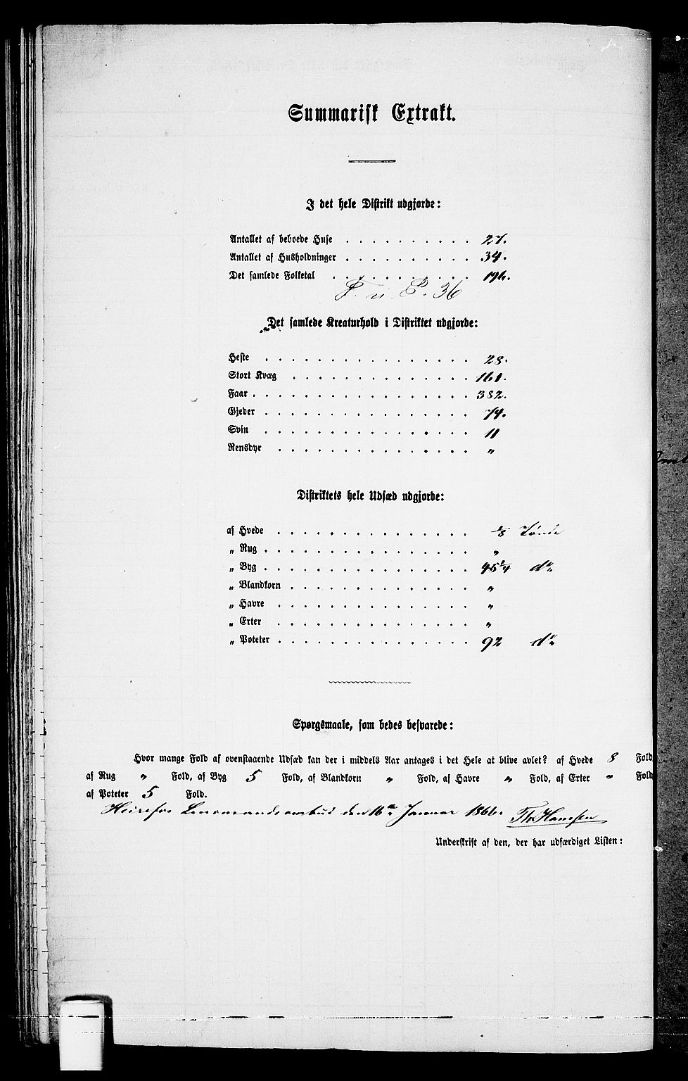 RA, 1865 census for Homedal, 1865, p. 151