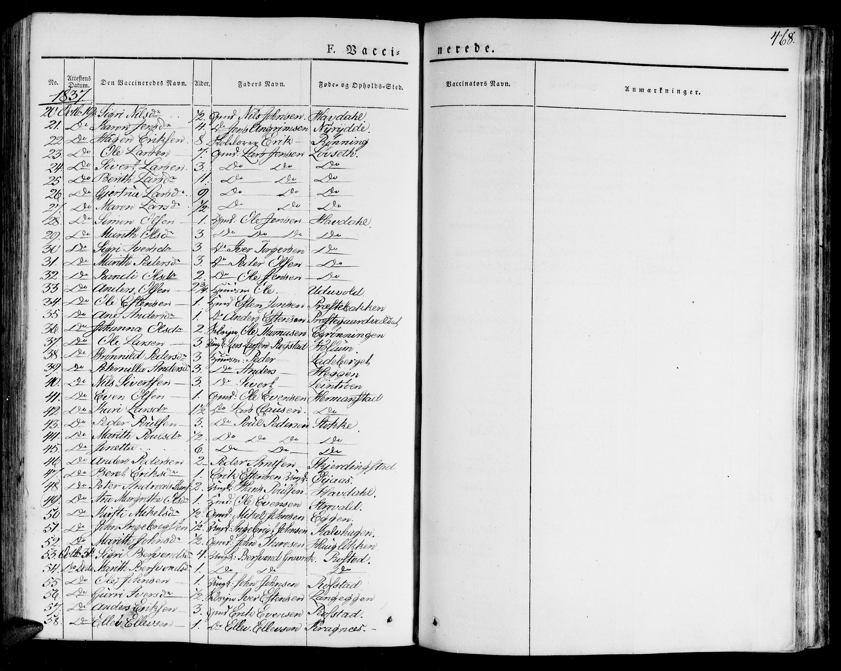 Ministerialprotokoller, klokkerbøker og fødselsregistre - Sør-Trøndelag, SAT/A-1456/691/L1070: Parish register (official) no. 691A05 /1, 1826-1841, p. 468