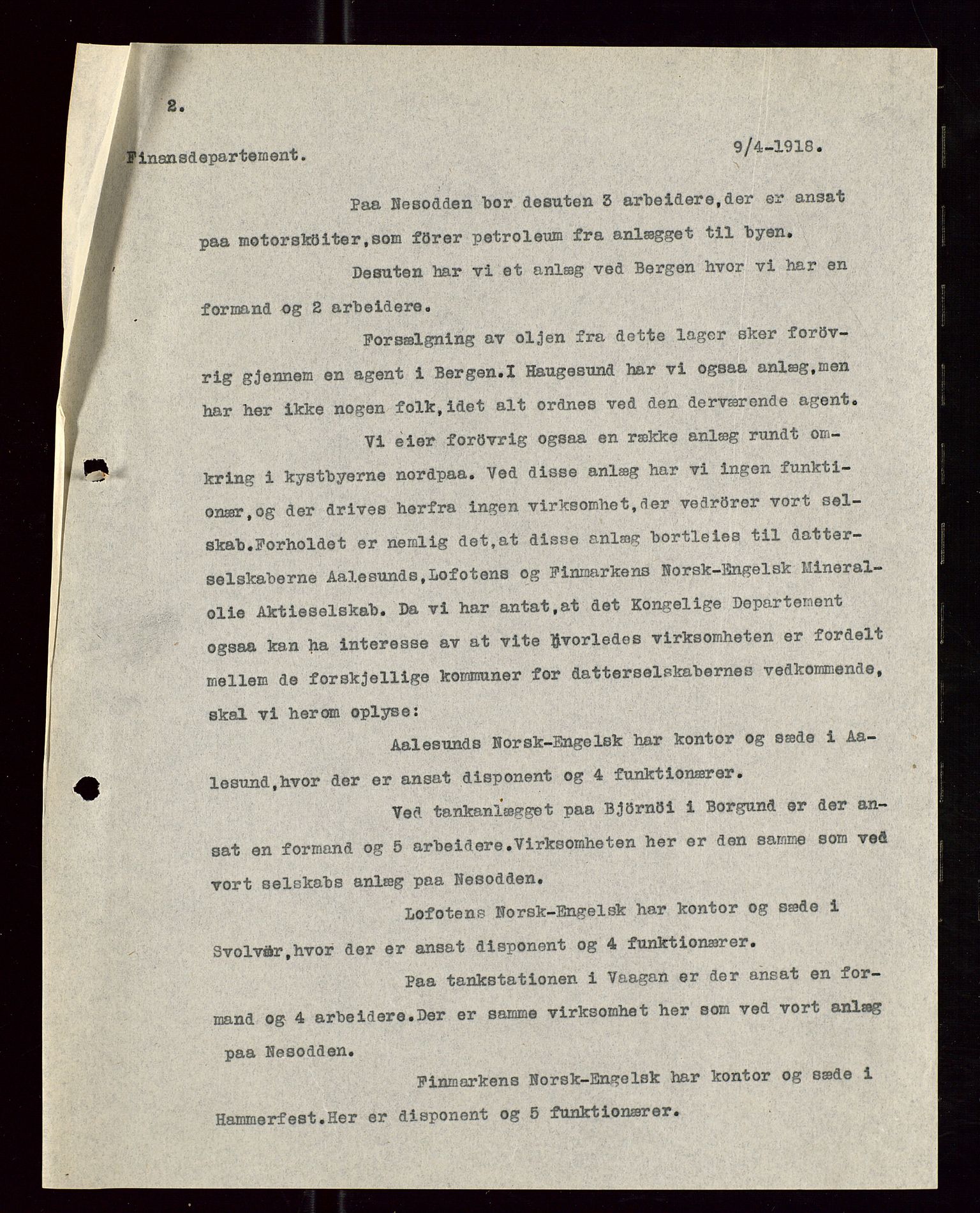 Pa 1521 - A/S Norske Shell, AV/SAST-A-101915/E/Ea/Eaa/L0005: Sjefskorrespondanse, 1918, p. 147