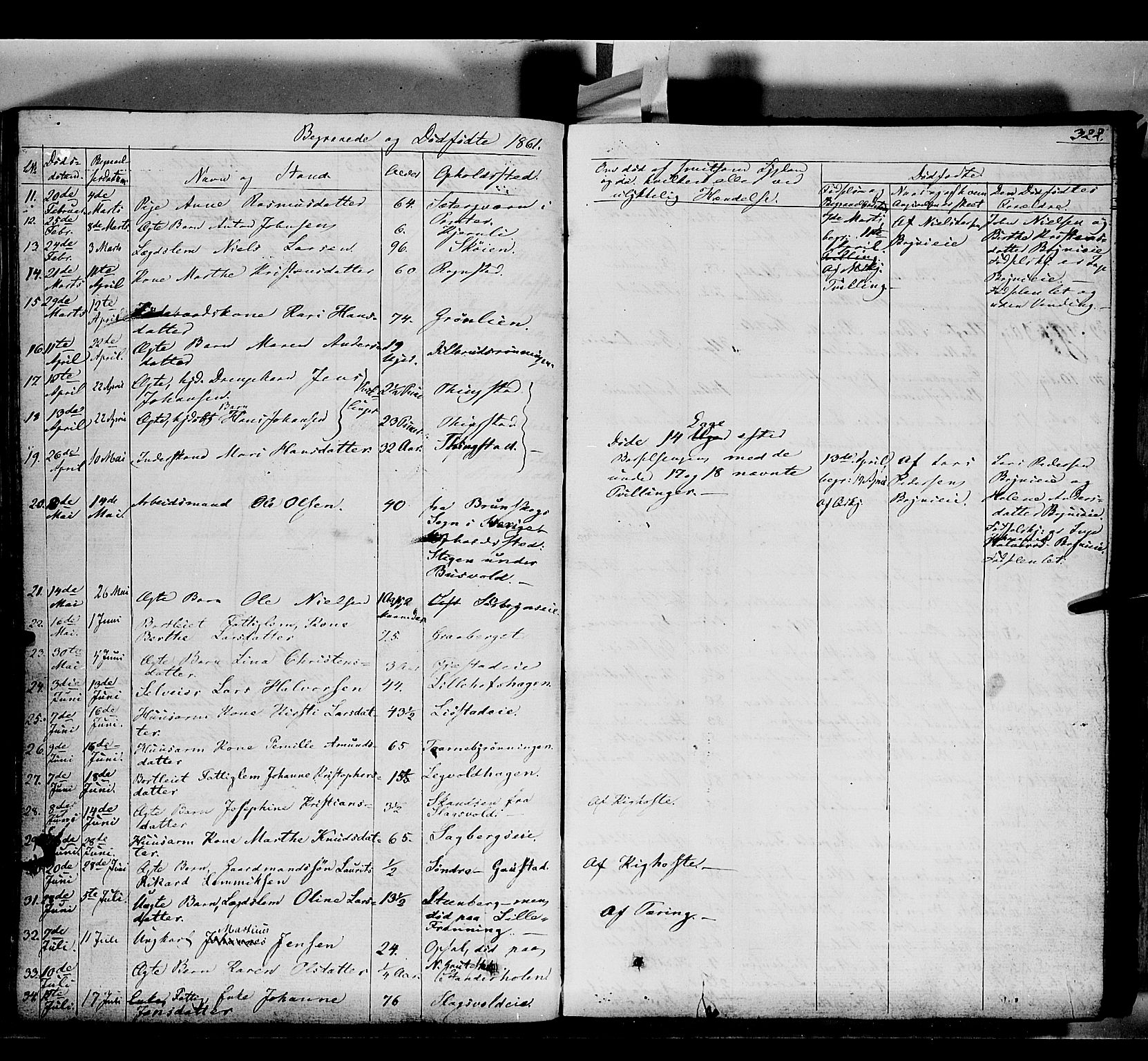 Romedal prestekontor, SAH/PREST-004/K/L0004: Parish register (official) no. 4, 1847-1861, p. 322