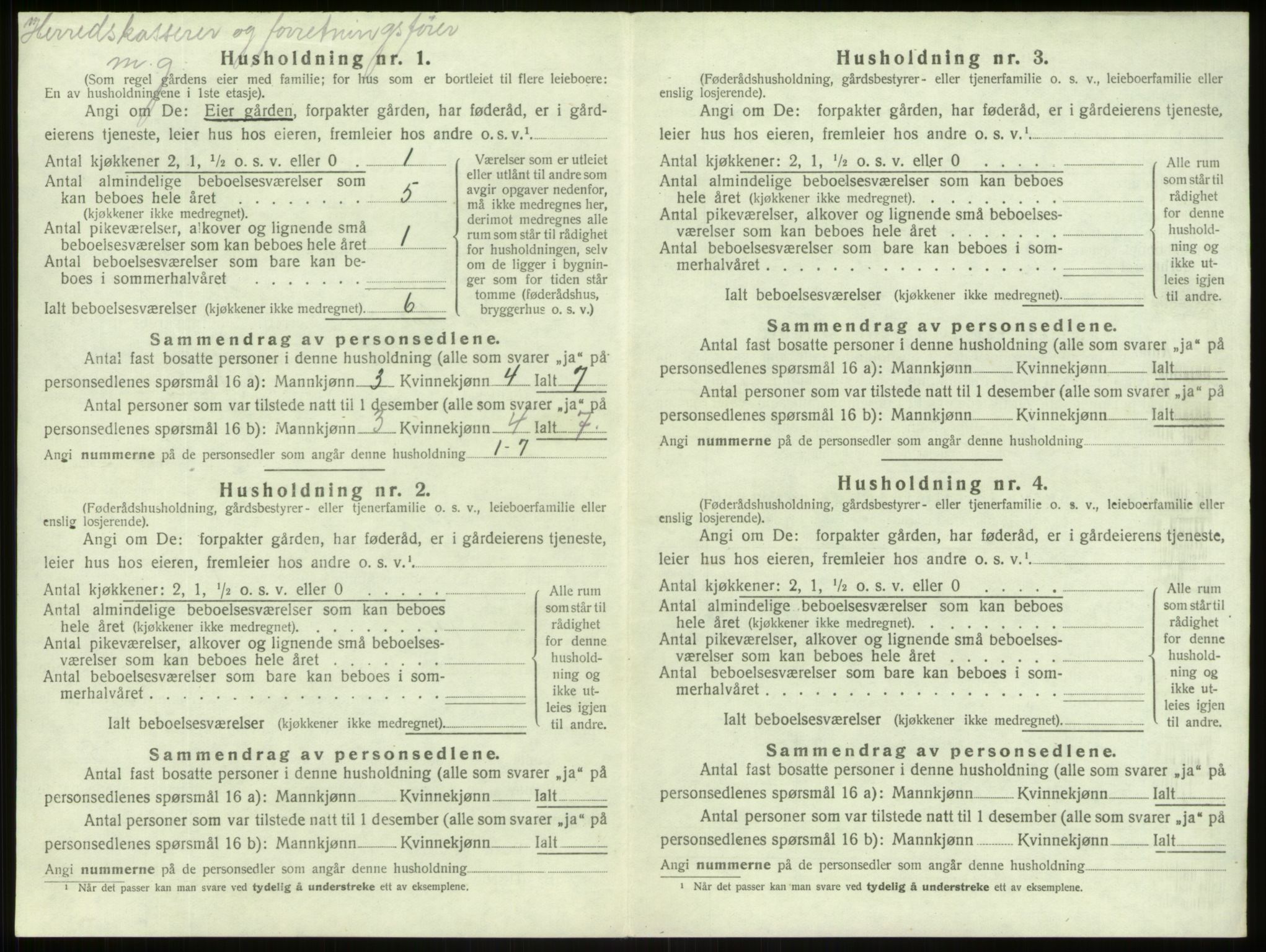 SAB, 1920 census for Lærdal, 1920, p. 529