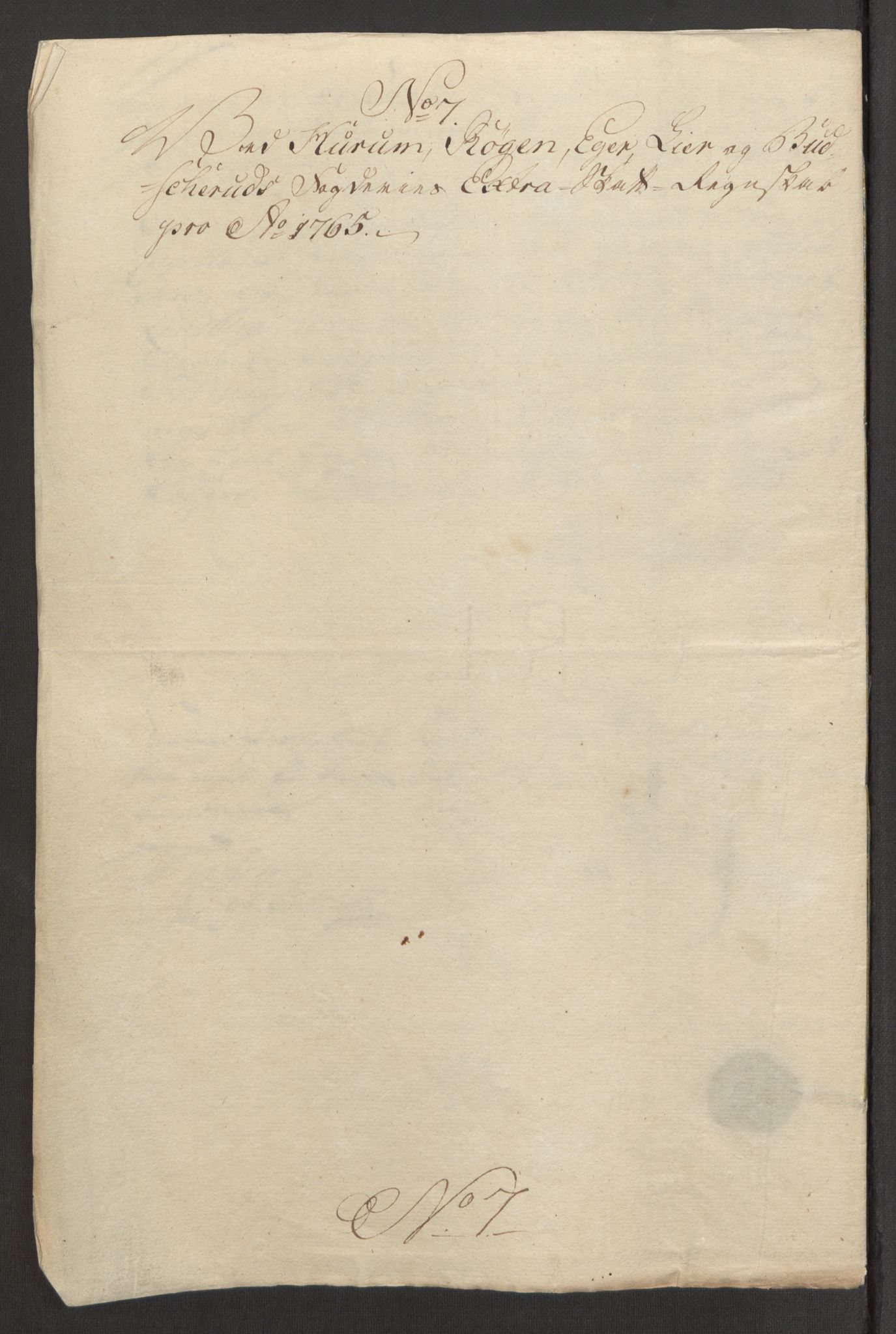 Rentekammeret inntil 1814, Reviderte regnskaper, Fogderegnskap, RA/EA-4092/R31/L1834: Ekstraskatten Hurum, Røyken, Eiker, Lier og Buskerud, 1765, p. 349