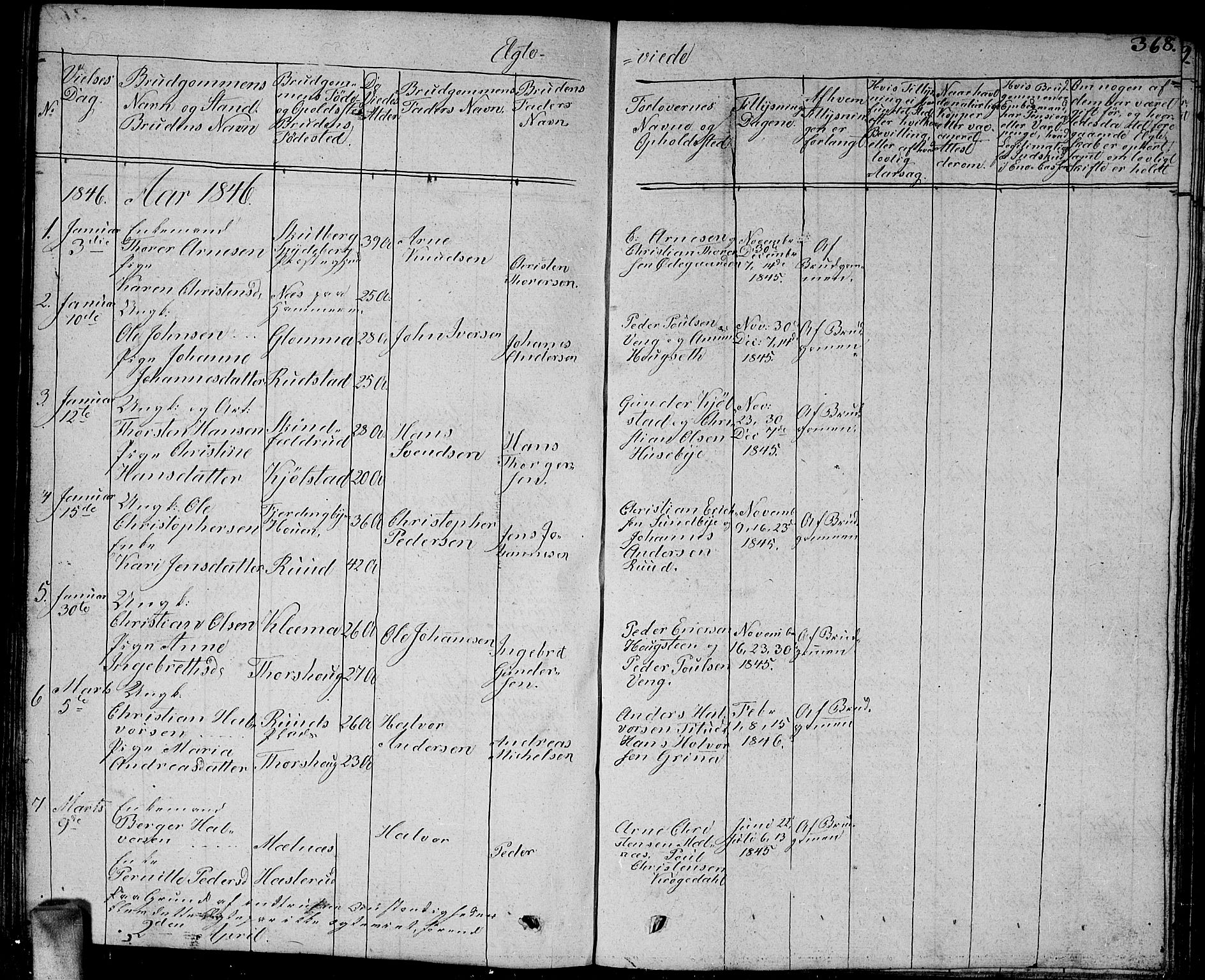 Enebakk prestekontor Kirkebøker, AV/SAO-A-10171c/G/Ga/L0003: Parish register (copy) no. I 3, 1833-1849, p. 368