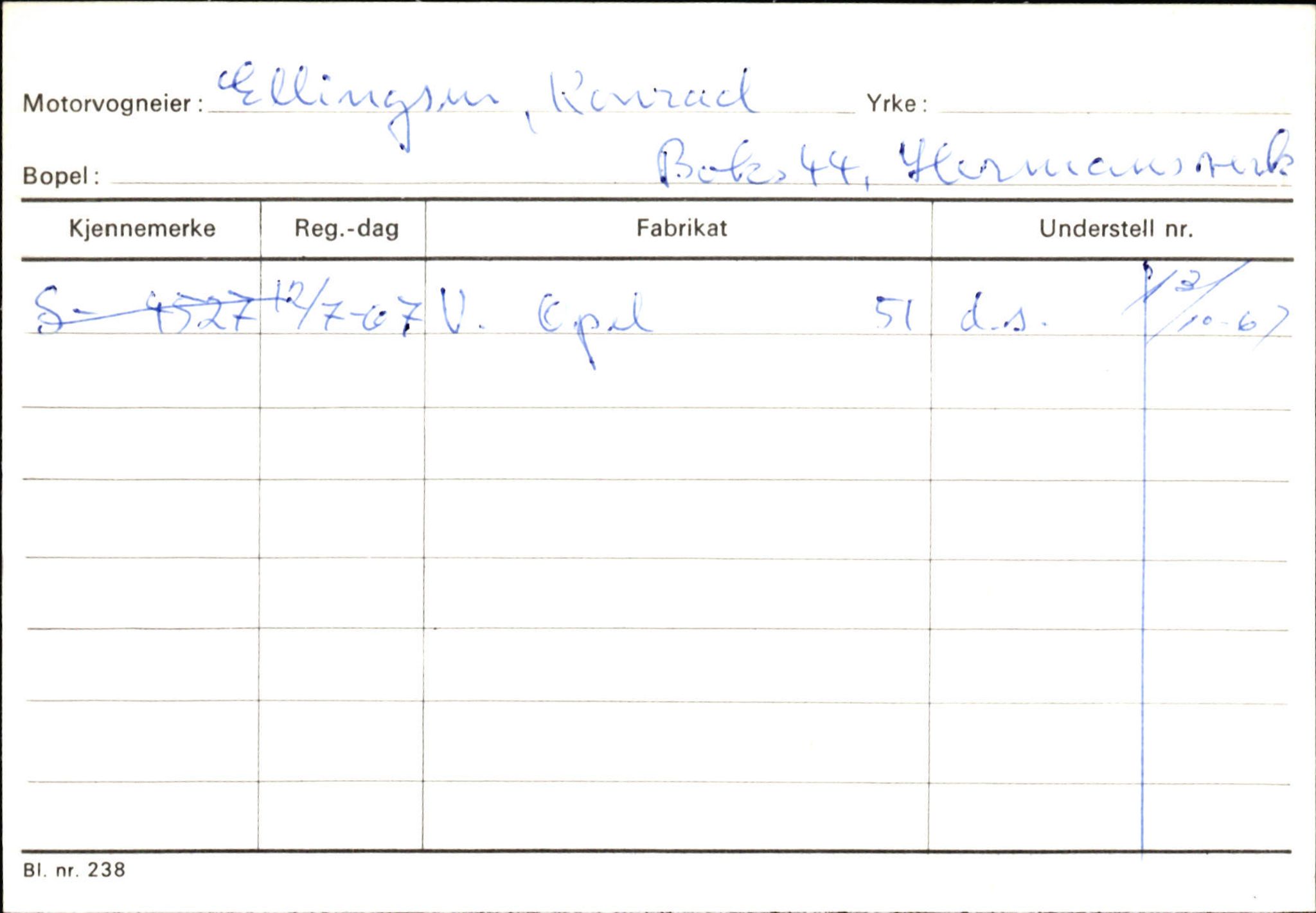 Statens vegvesen, Sogn og Fjordane vegkontor, AV/SAB-A-5301/4/F/L0126: Eigarregister Fjaler M-Å. Leikanger A-Å, 1945-1975, p. 1065