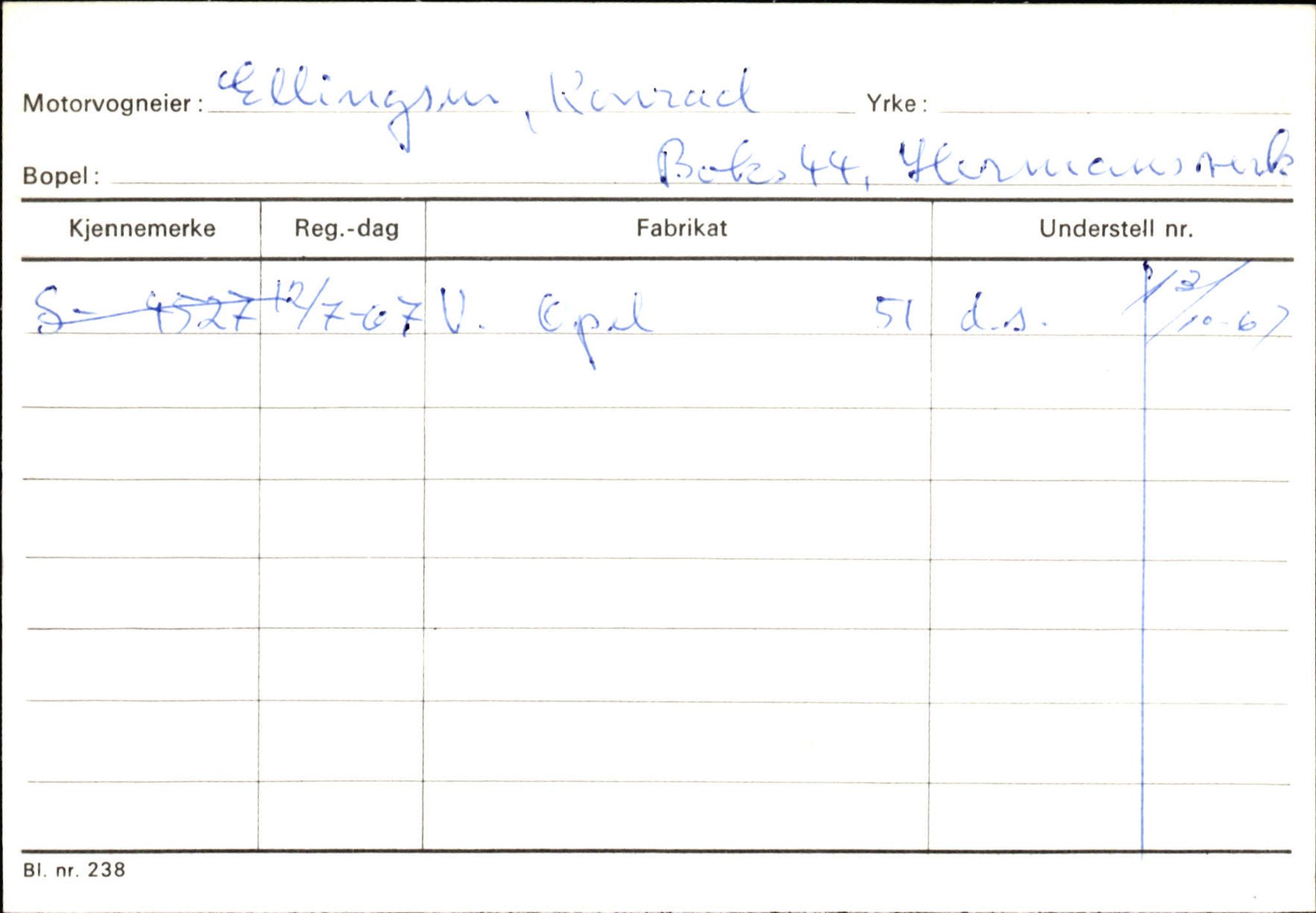 Statens vegvesen, Sogn og Fjordane vegkontor, AV/SAB-A-5301/4/F/L0126: Eigarregister Fjaler M-Å. Leikanger A-Å, 1945-1975, p. 1065