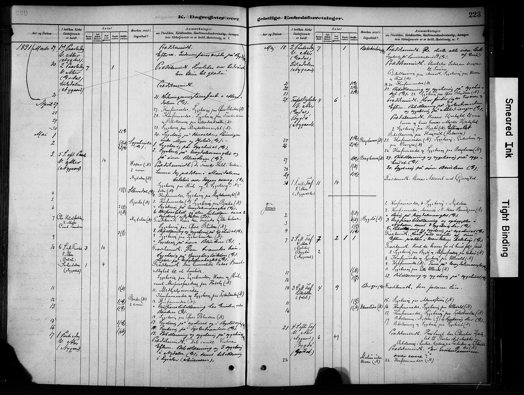 Vestre Aker prestekontor Kirkebøker, AV/SAO-A-10025/F/Fa/L0009: Parish register (official) no. 9, 1878-1967, p. 223