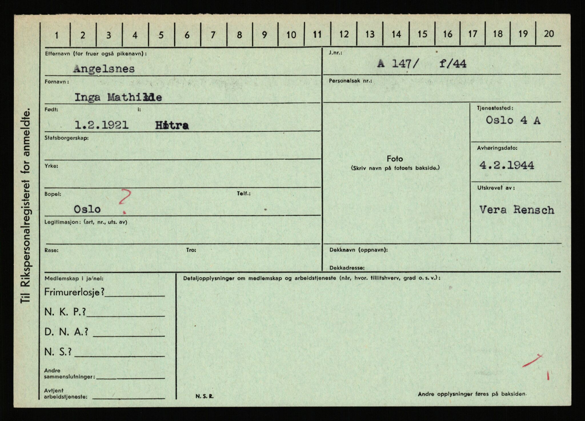 Statspolitiet - Hovedkontoret / Osloavdelingen, AV/RA-S-1329/C/Ca/L0001: Aabakken - Armann, 1943-1945, p. 4333