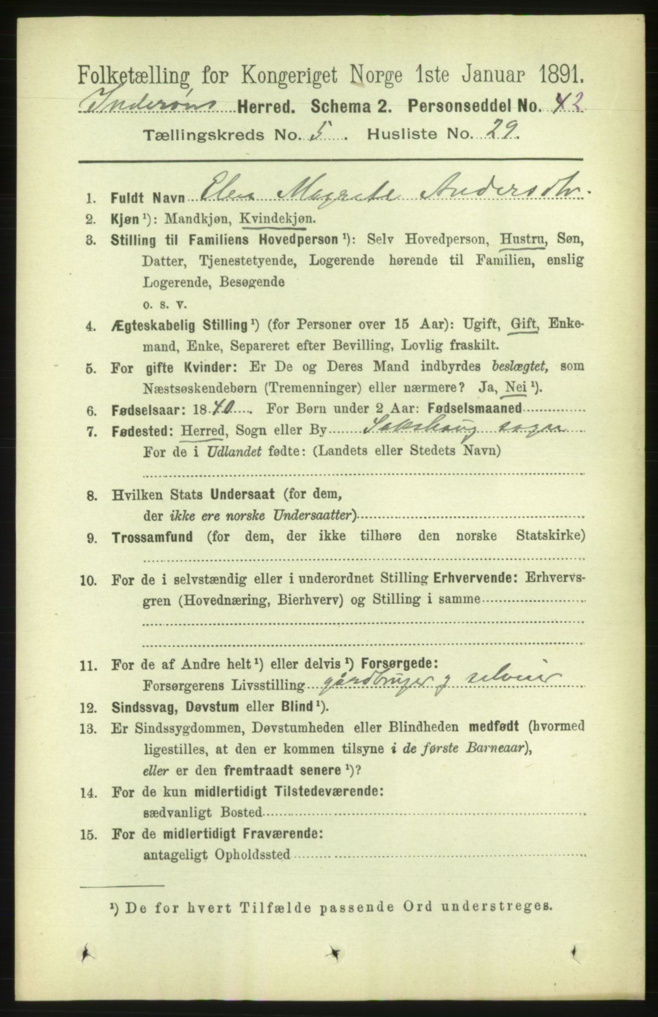 RA, 1891 census for 1729 Inderøy, 1891, p. 2915