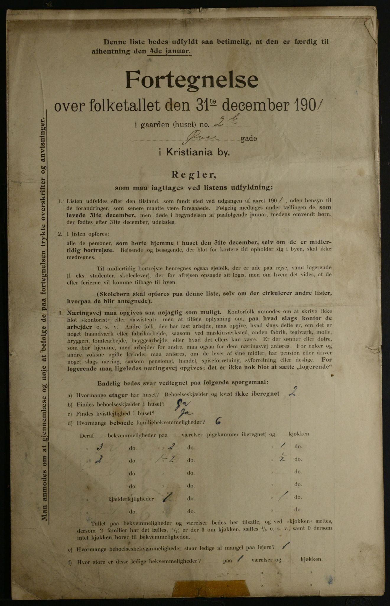 OBA, Municipal Census 1901 for Kristiania, 1901, p. 19737