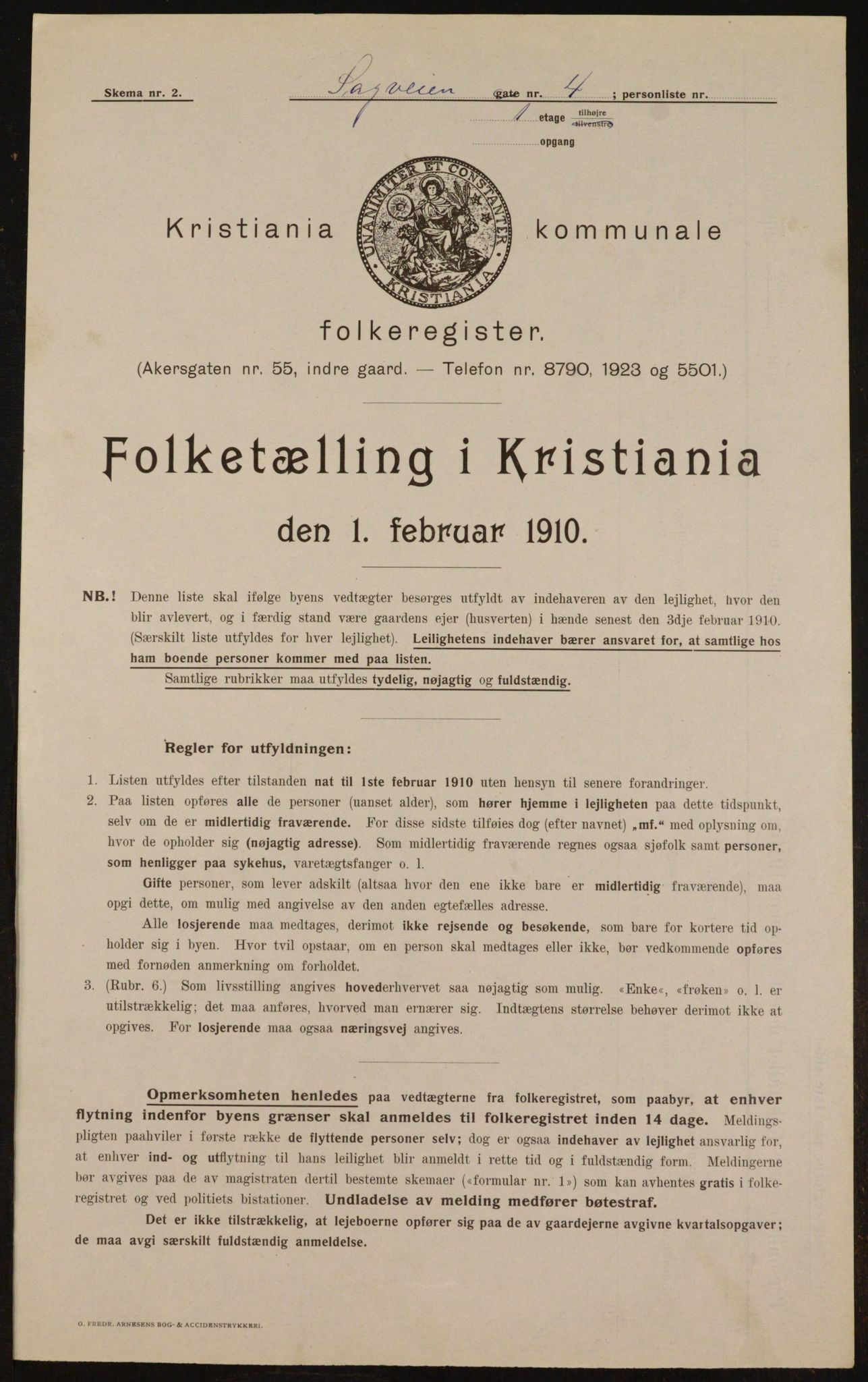 OBA, Municipal Census 1910 for Kristiania, 1910, p. 82720