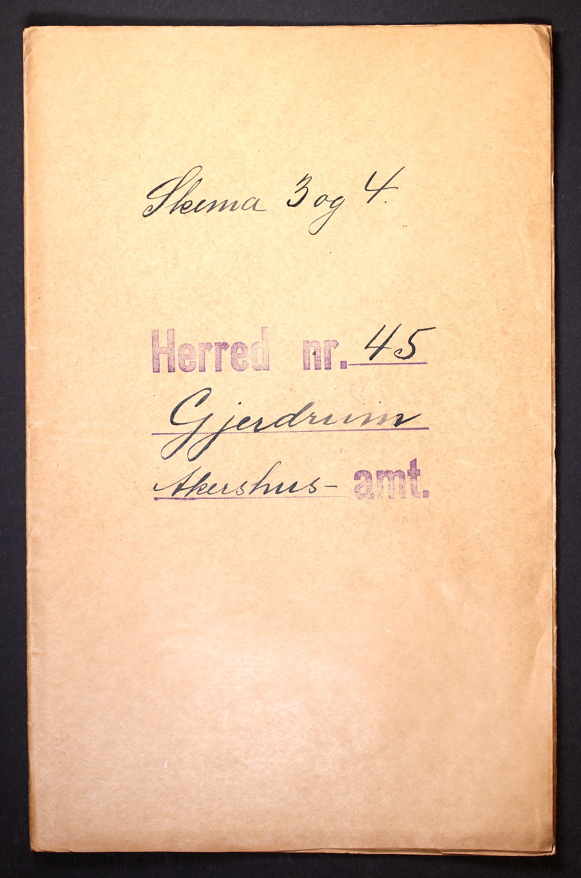 RA, 1910 census for Gjerdrum, 1910, p. 1