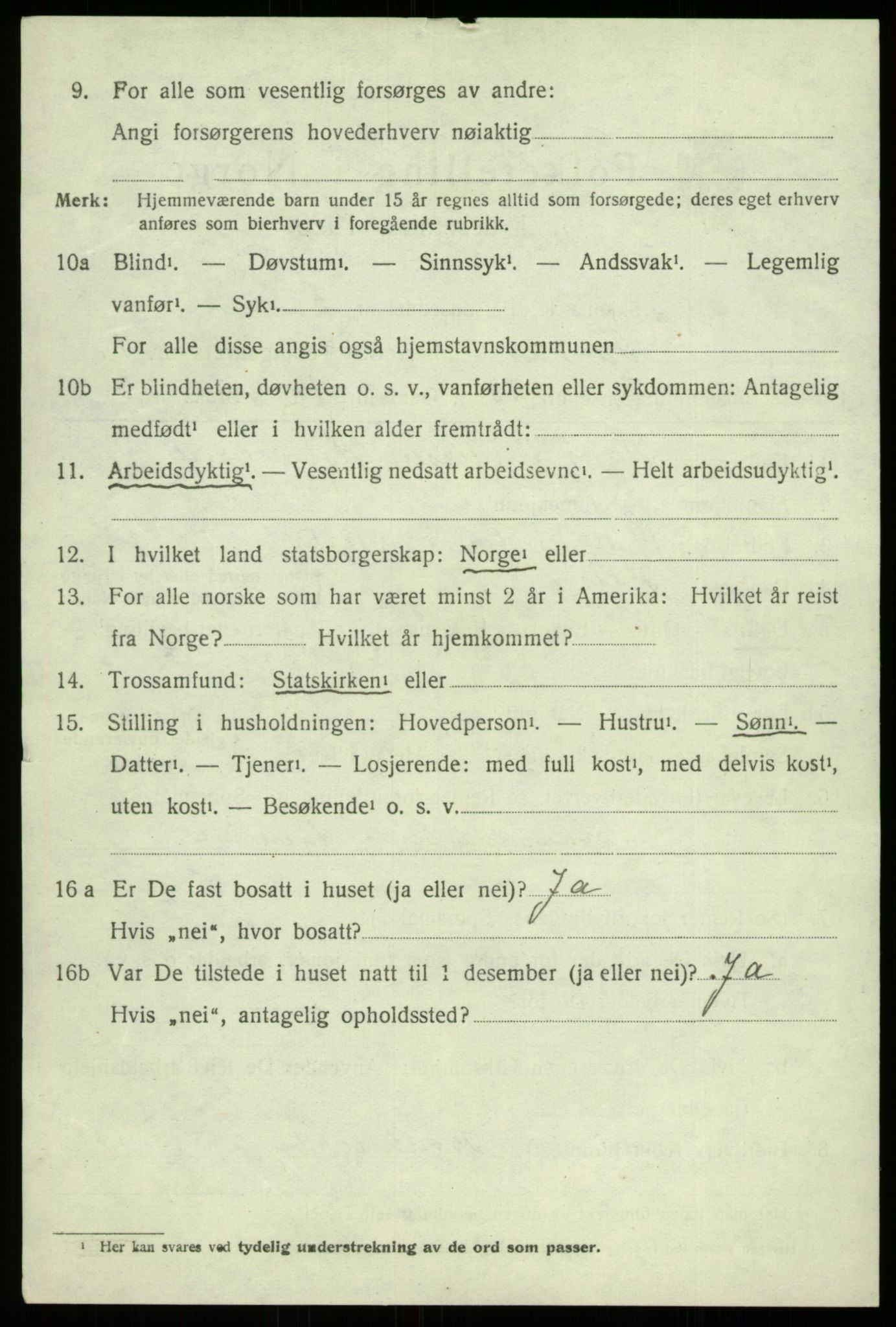 SAB, 1920 census for Fusa, 1920, p. 798