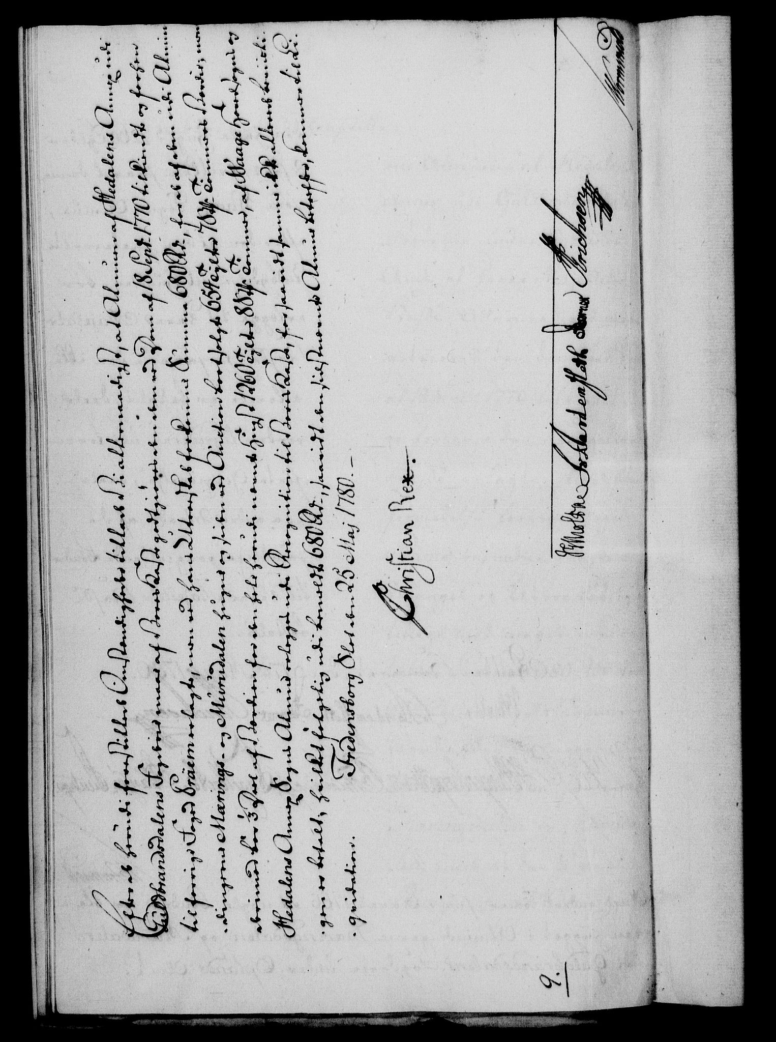 Rentekammeret, Kammerkanselliet, RA/EA-3111/G/Gf/Gfa/L0062: Norsk relasjons- og resolusjonsprotokoll (merket RK 52.62), 1780, p. 275