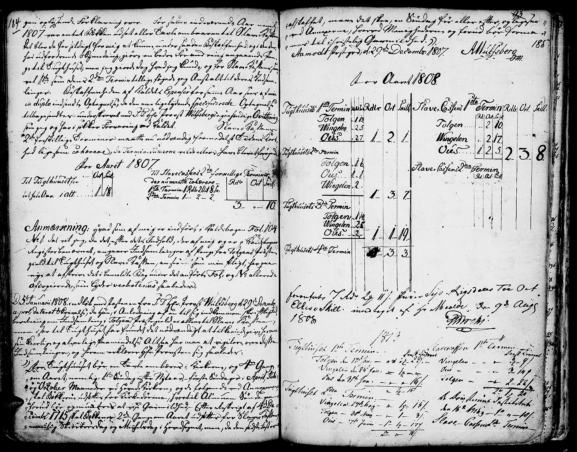 Tolga prestekontor, AV/SAH-PREST-062/K/L0001: Parish register (official) no. 1, 1733-1767, p. 184-185