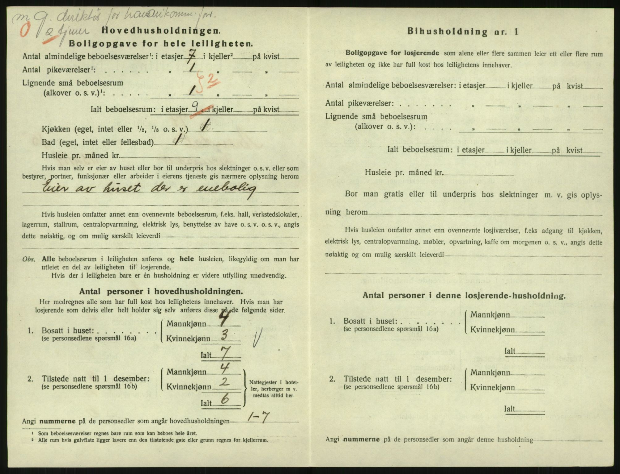 SAK, 1920 census for Arendal, 1920, p. 7443